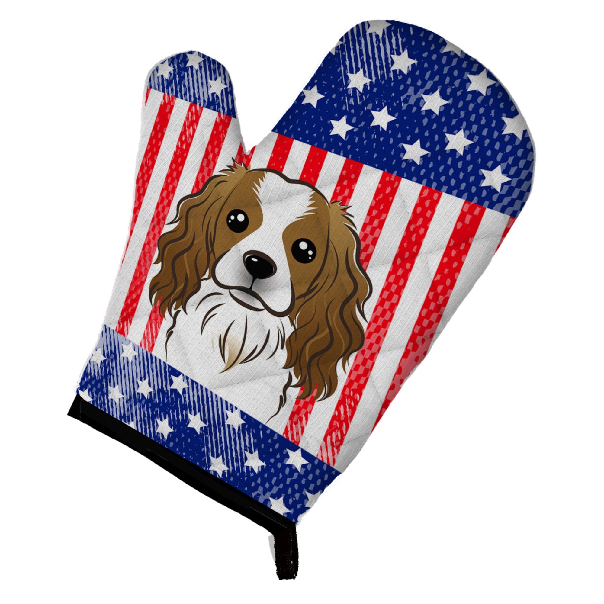 'Caroline'S Treasures Bb2154Ovmt American Flag And Cavalier Spaniel Oven Mitt, 12'''' By 8.5'''', Multicolor''