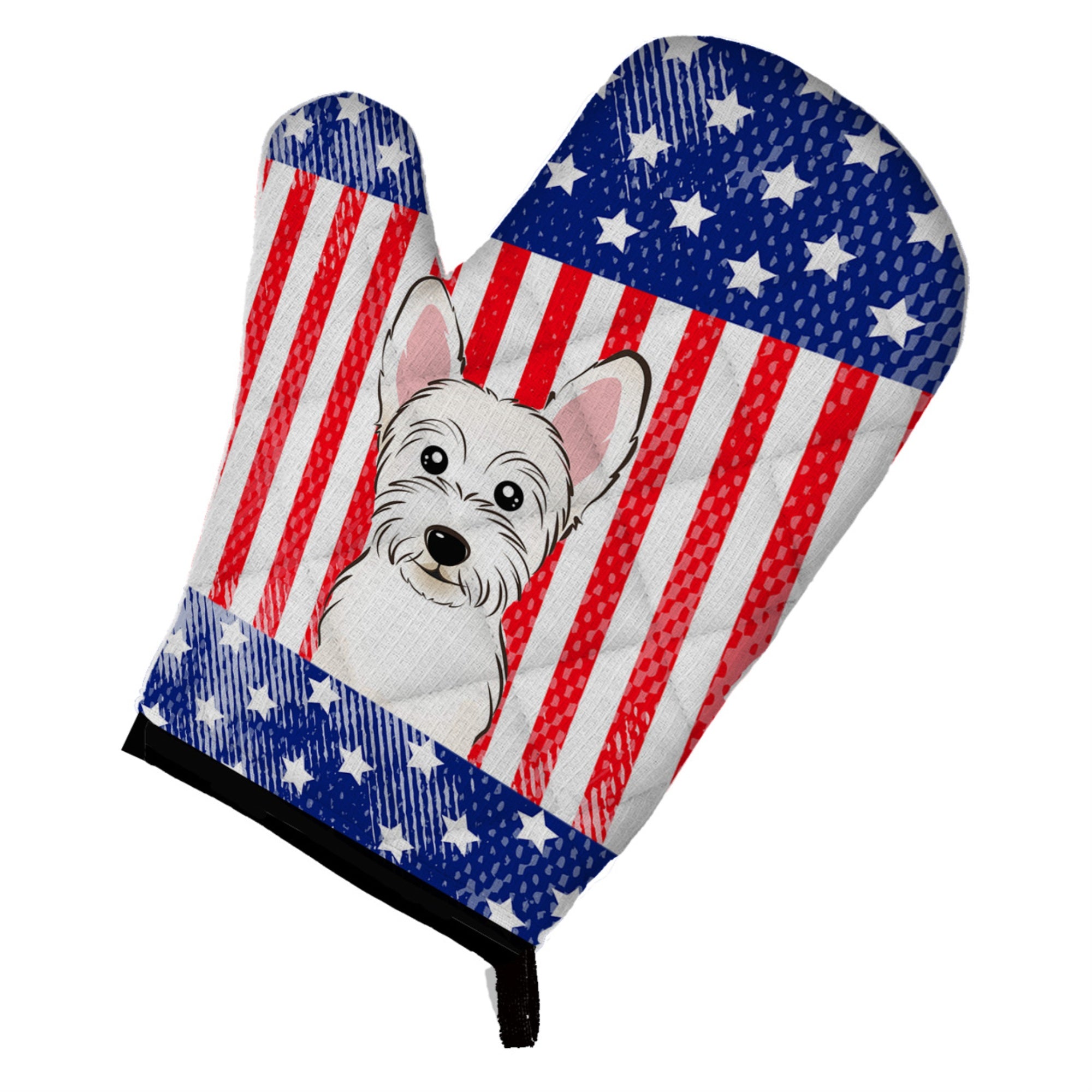 'Caroline'S Treasures Bb2156Ovmt American Flag And Westie Oven Mitt, 12'''' By 8.5'''', Multicolor''