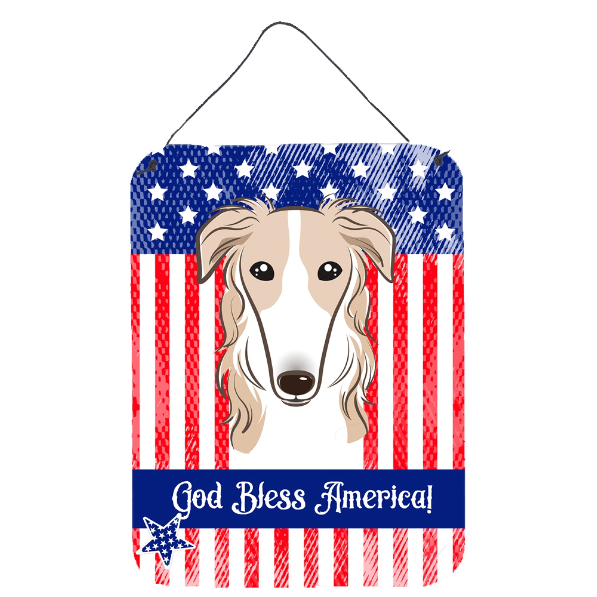 'Caroline'S Treasures Borzoi Wall Or Door Hanging Prints Bb2158Ds1216, 16Hx12W, Multicolor''