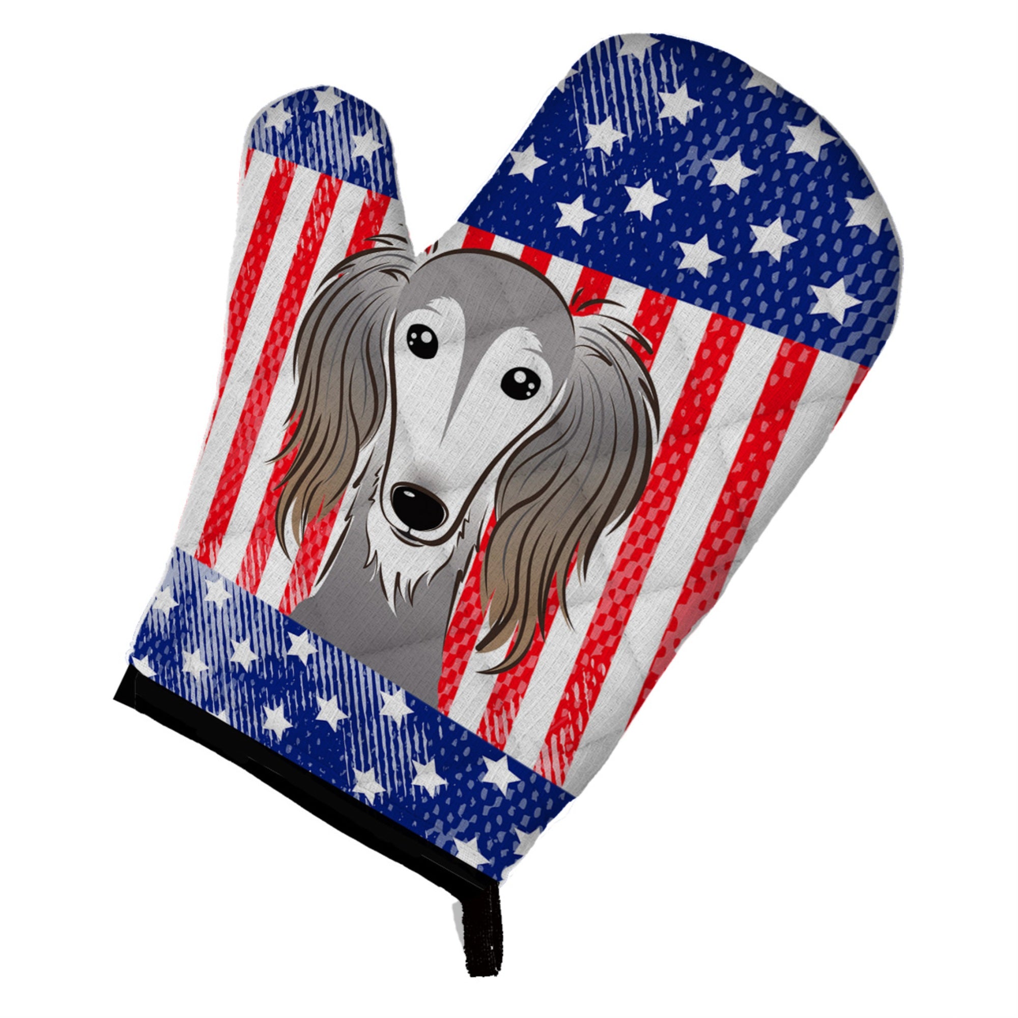'Caroline'S Treasures Bb2159Ovmt American Flag And Saluki Oven Mitt, 12'''' By 8.5'''', Multicolor''