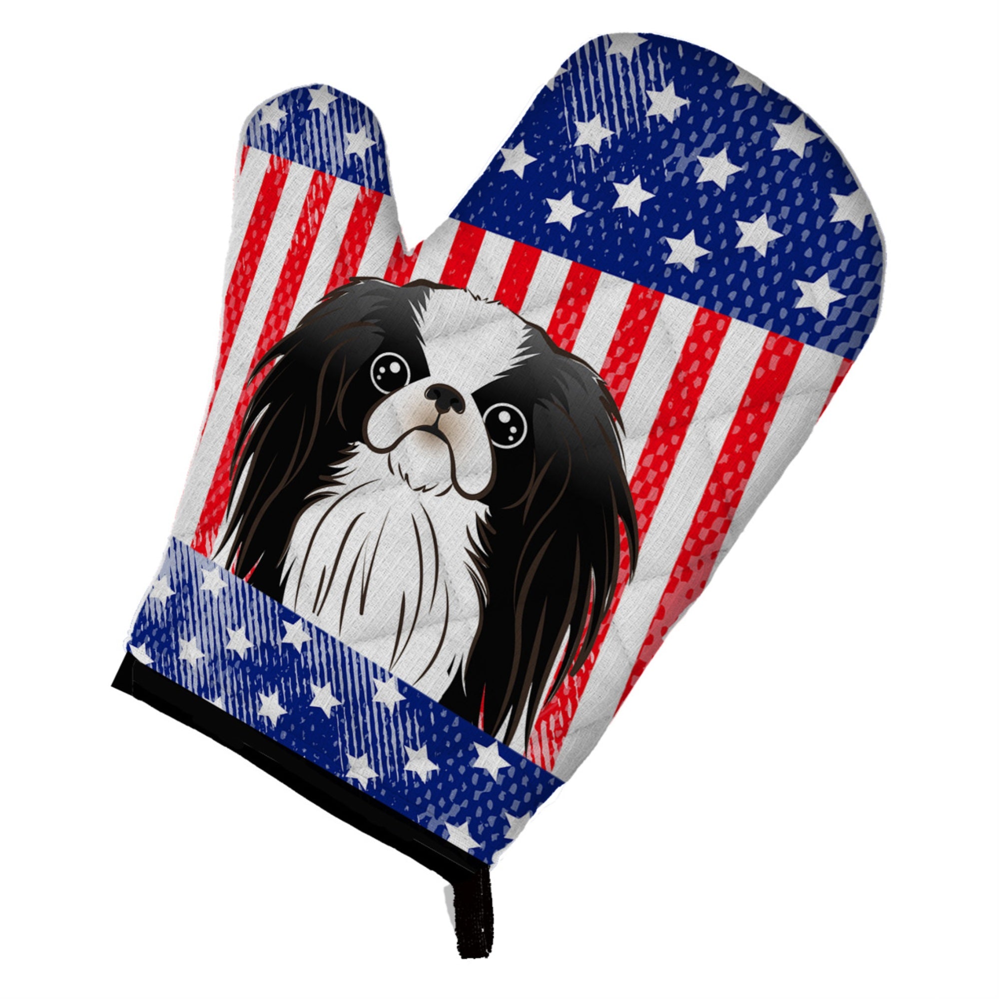 'Caroline'S Treasures Bb2160Ovmt American Flag And Japanese Chin Oven Mitt, 12'''' By 8.5'''', Multicolor''