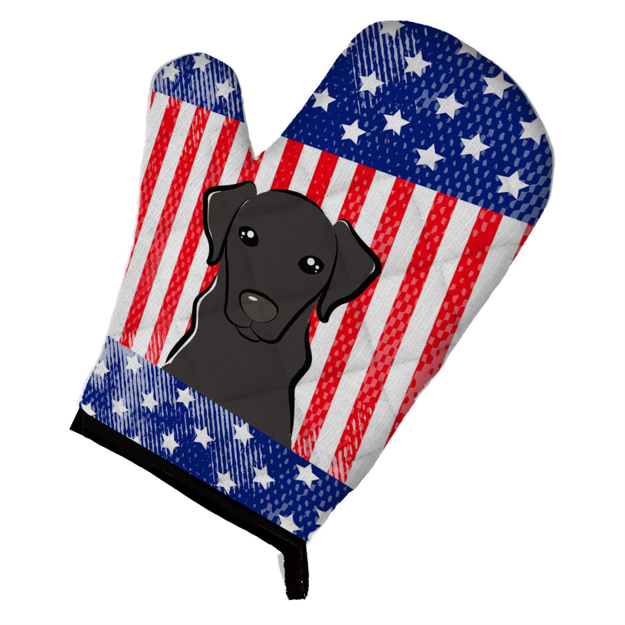 'Caroline'S Treasures Bb2165Ovmt American Flag And Black Labrador Oven Mitt, 12'''' By 8.5'''', Multicolor''