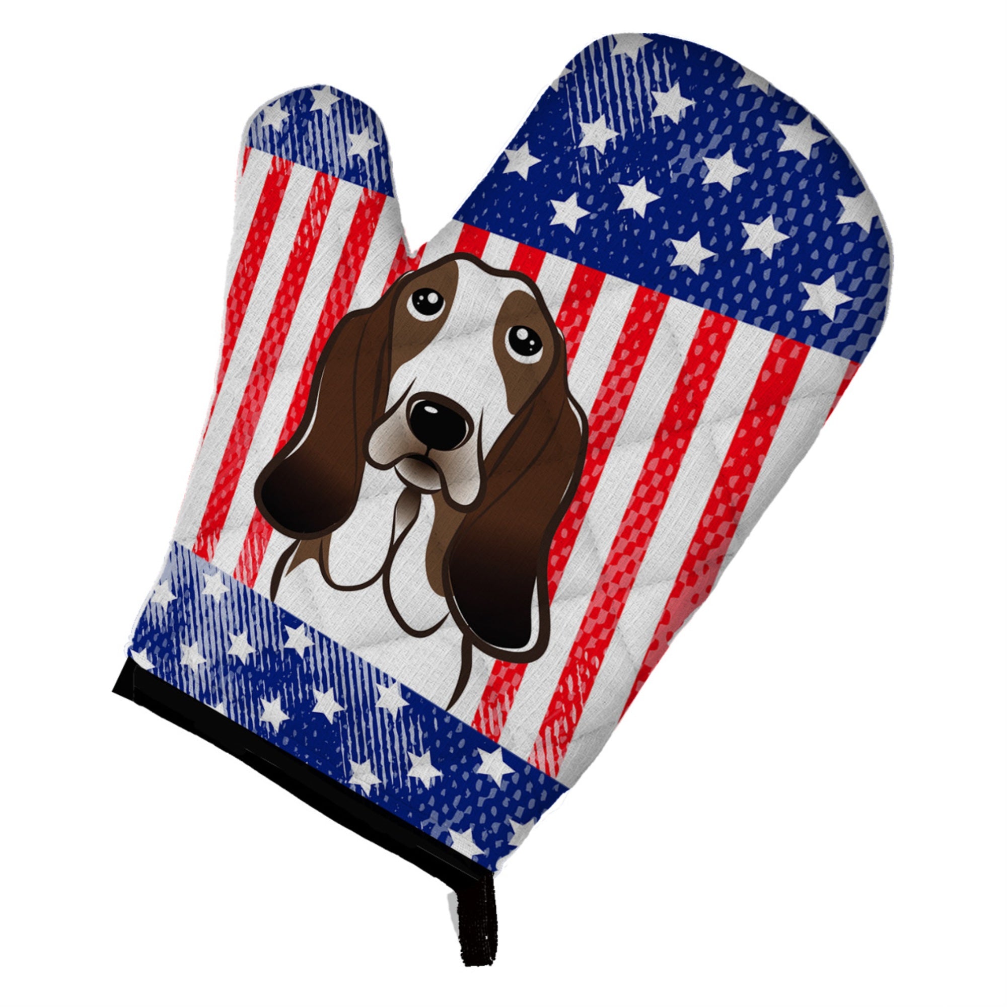 'Caroline'S Treasures Bb2173Ovmt American Flag And Basset Hound Oven Mitt, 12'''' By 8.5'''', Multicolor''