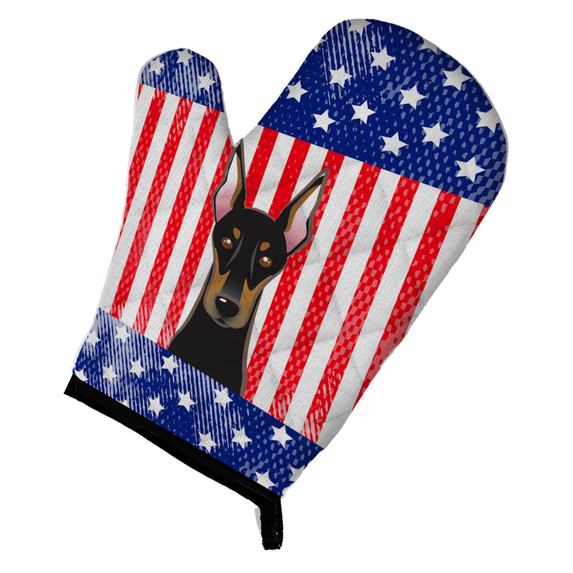 'Caroline'S Treasures Bb2175Ovmt American Flag And Doberman Oven Mitt, 12'''' By 8.5'''', Multicolor''