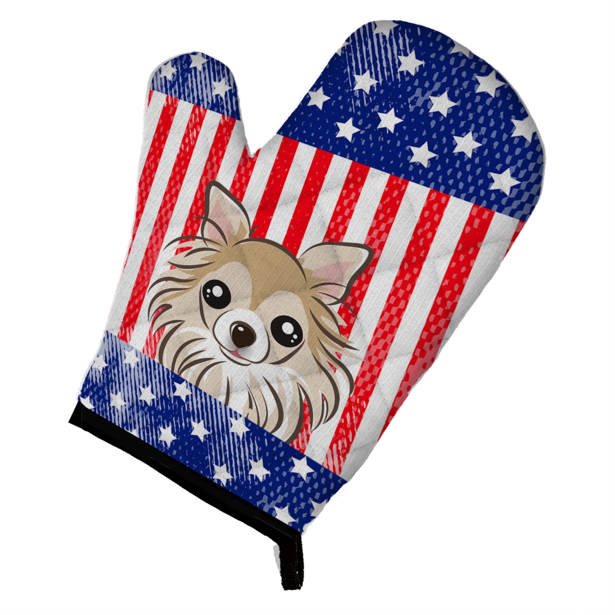 'Caroline'S Treasures Bb2181Ovmt American Flag And Chihuahua Oven Mitt, 12'''' By 8.5'''', Multicolor''