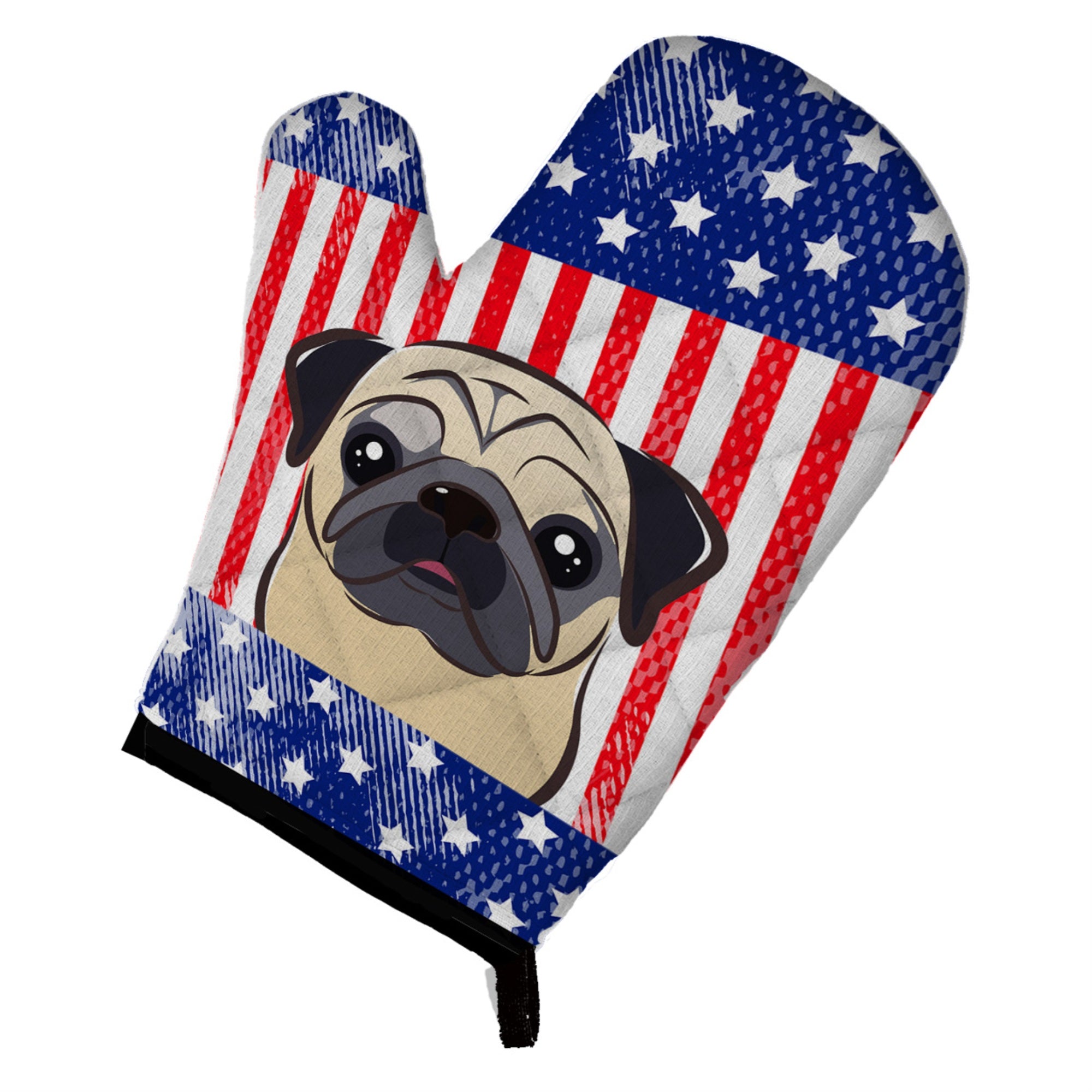 'Caroline'S Treasures Bb2192Ovmt American Flag And Fawn Pug Oven Mitt, 12'''' By 8.5'''', Multicolor''