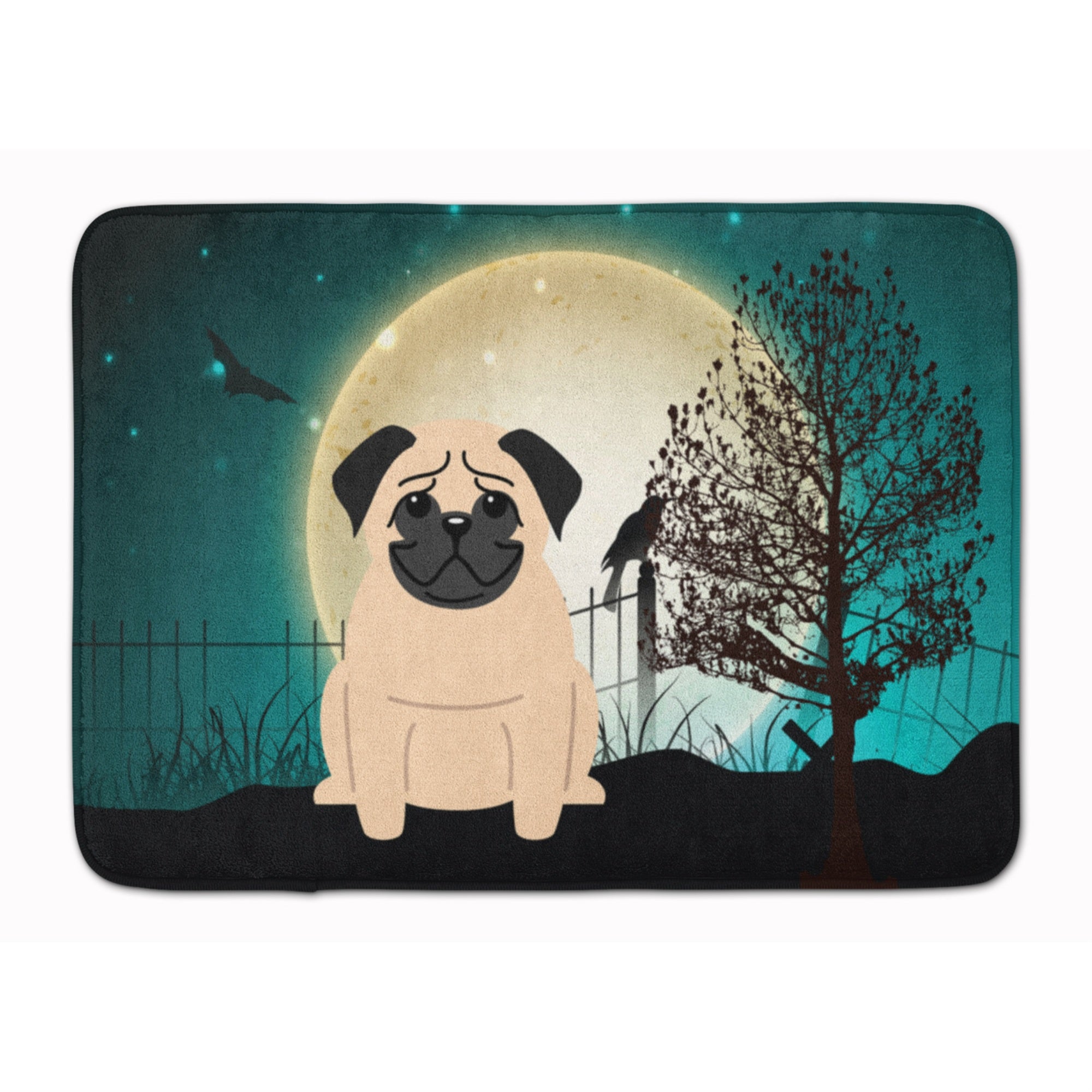 'Caroline'S Treasures Halloween Scary Pug Fawn Floor Mat, 19'''' X 27'''', Multicolor''
