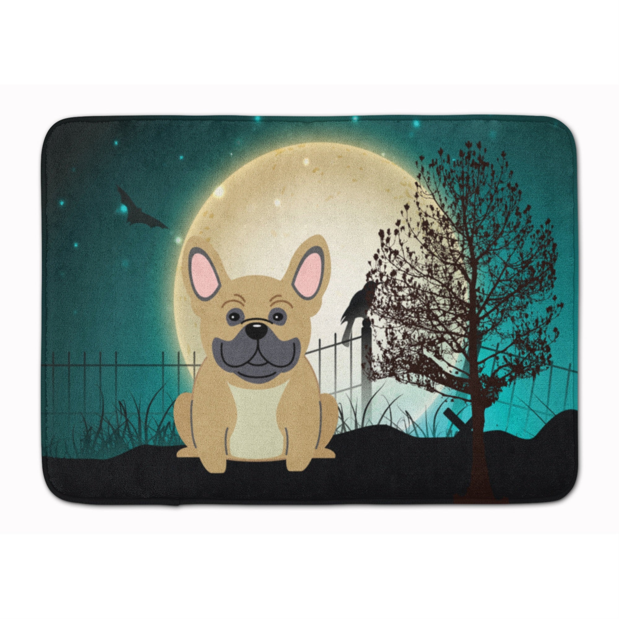 'Caroline'S Treasures Halloween Scary French Bulldog Cream Floor Mat, 19'''' X 27'''', Multicolor''