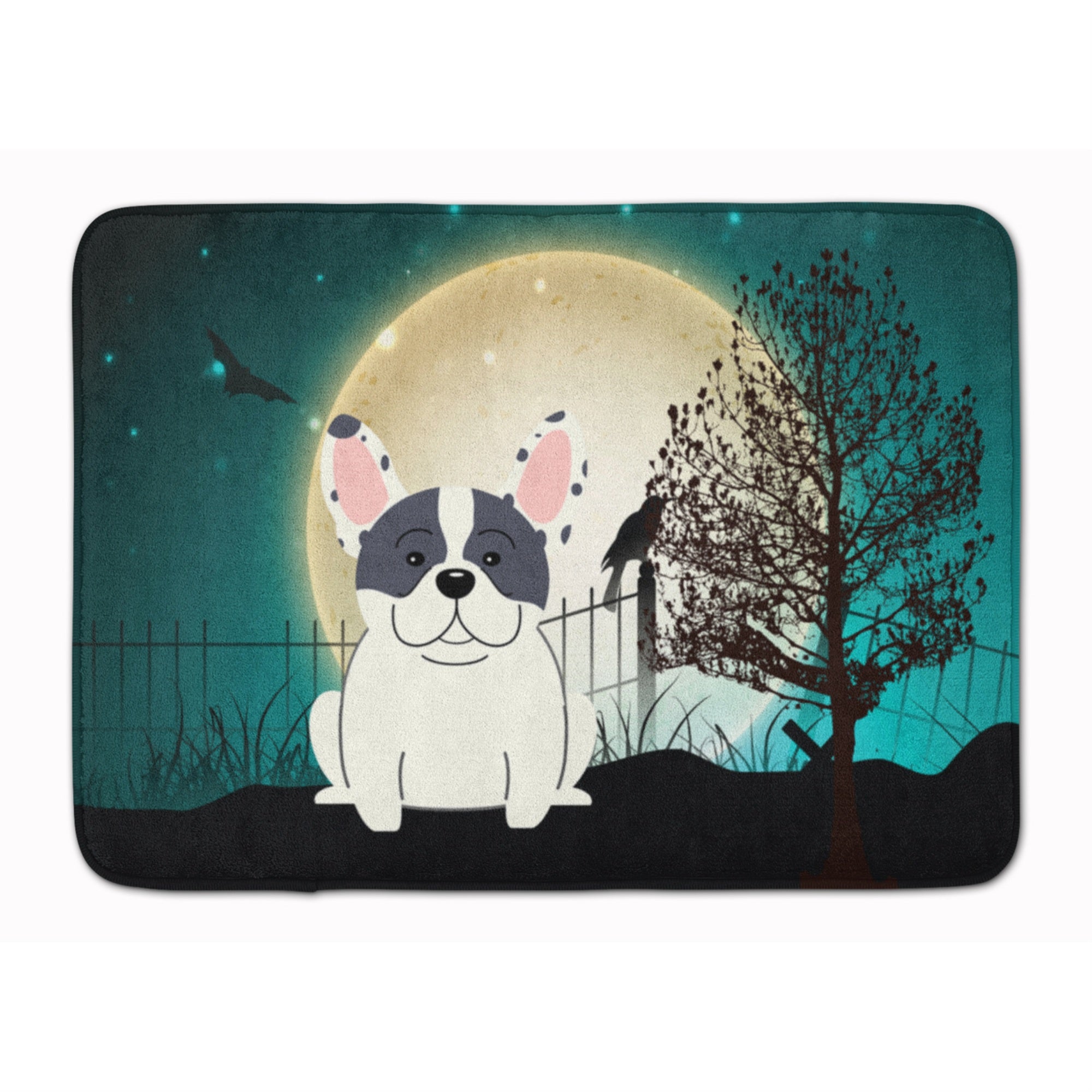 'Caroline'S Treasures Halloween Scary French Bulldog Piebald Floor Mat, 19'''' X 27'''', Multicolor''