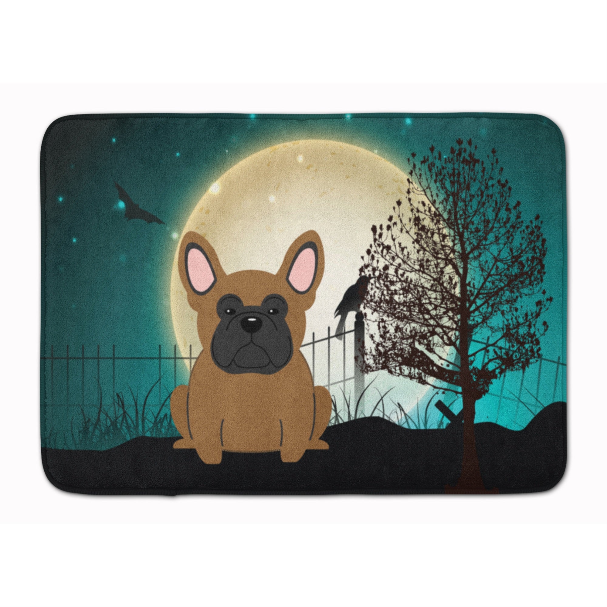 'Caroline'S Treasures Halloween Scary French Bulldog Brown Floor Mat, 19'''' X 27'''', Multicolor''