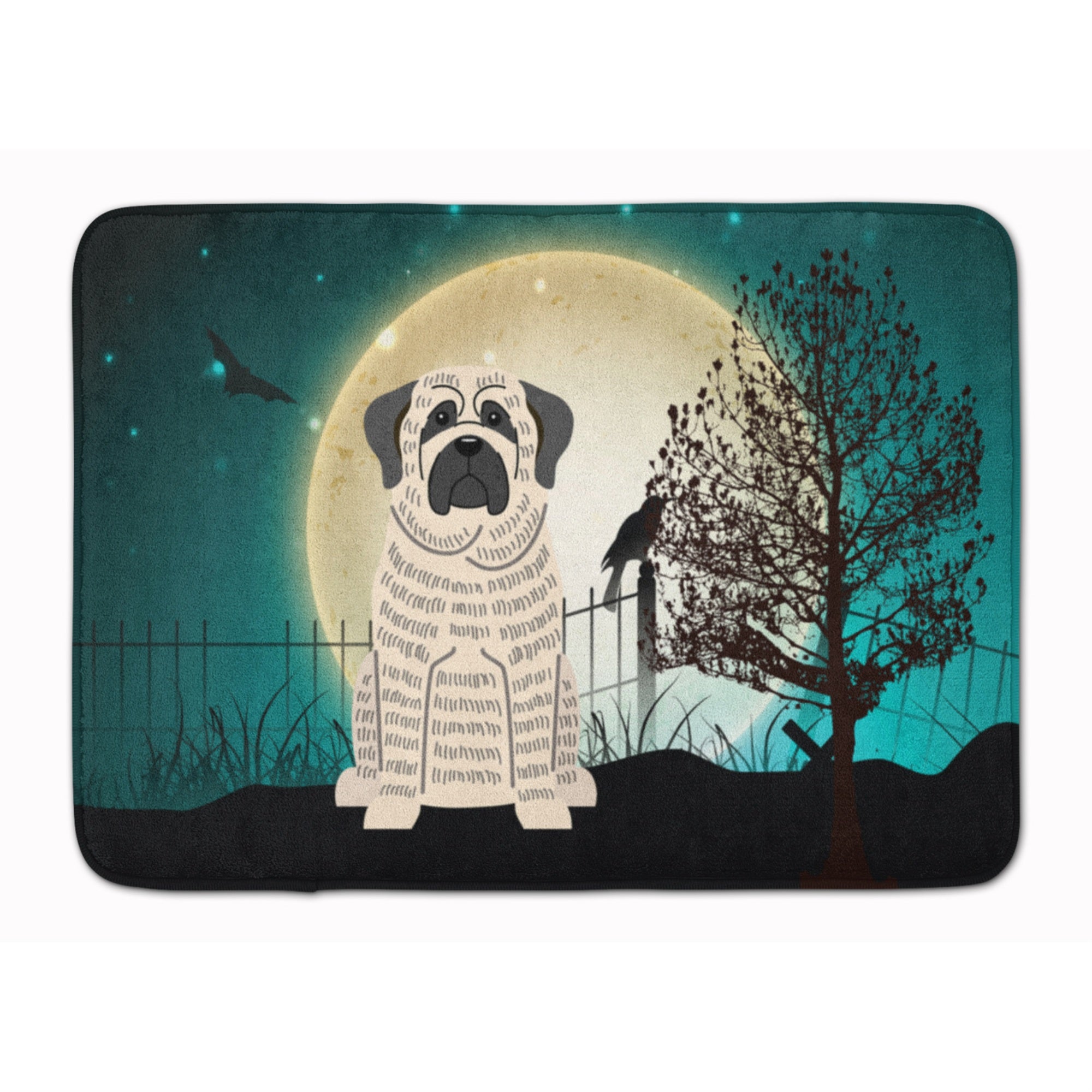 'Caroline'S Treasures Halloween Scary Mastiff Brindle White Floor Mat, 19'''' X 27'''', Multicolor''