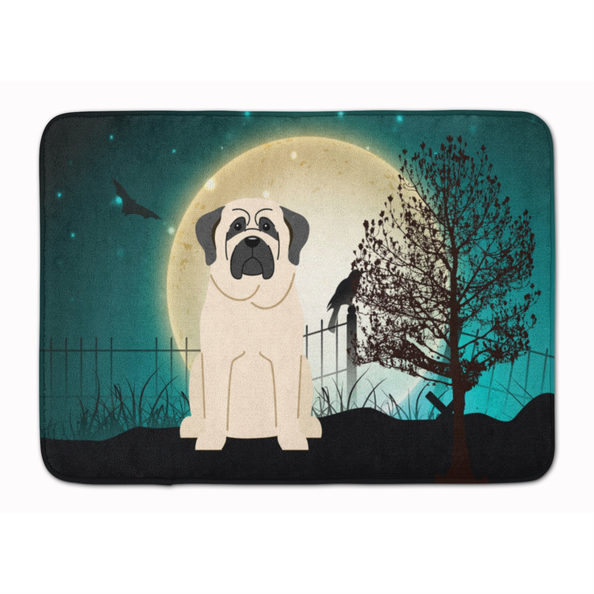 'Caroline'S Treasures Halloween Scary Mastiff White Floor Mat, 19'''' X 27'''', Multicolor''