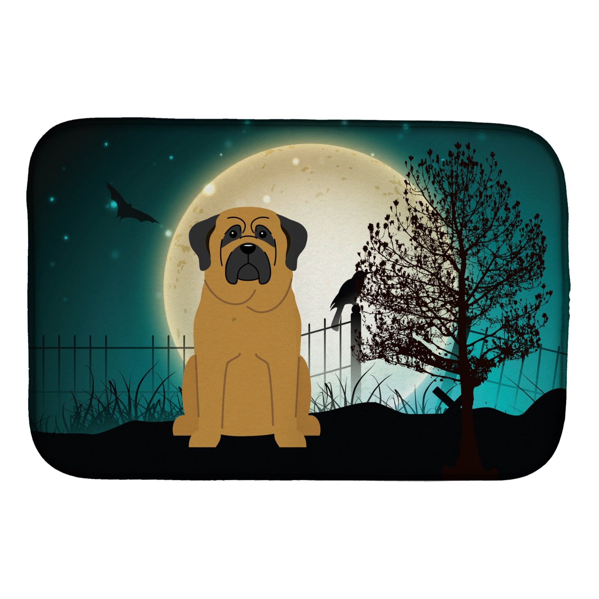 'Caroline'S Treasures Halloween Scary Mastiff Dish Drying Mat, 14'''' X 21''''''