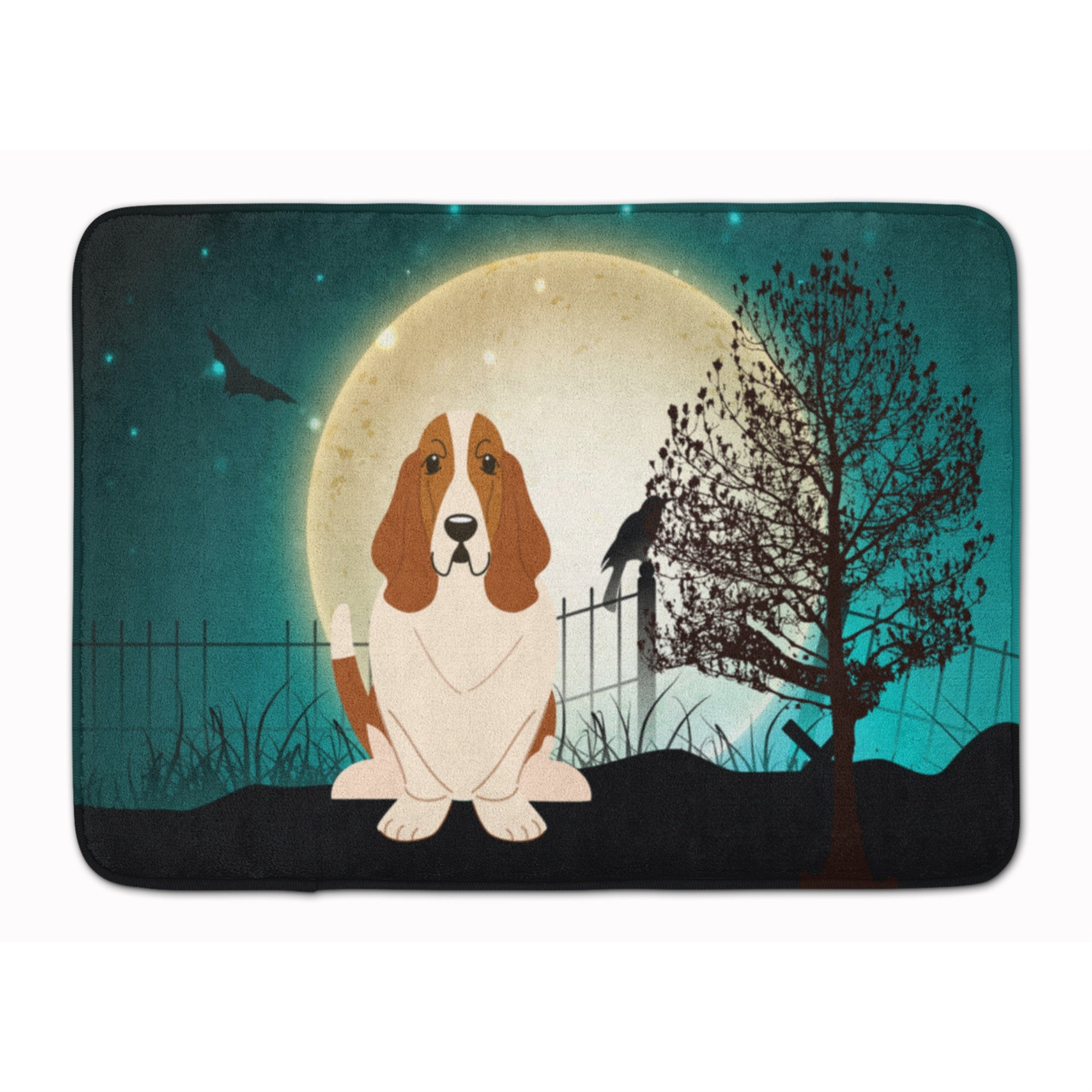'Caroline'S Treasures Halloween Scary Basset Hound Floor Mat, 19'''' X 27'''', Multicolor''