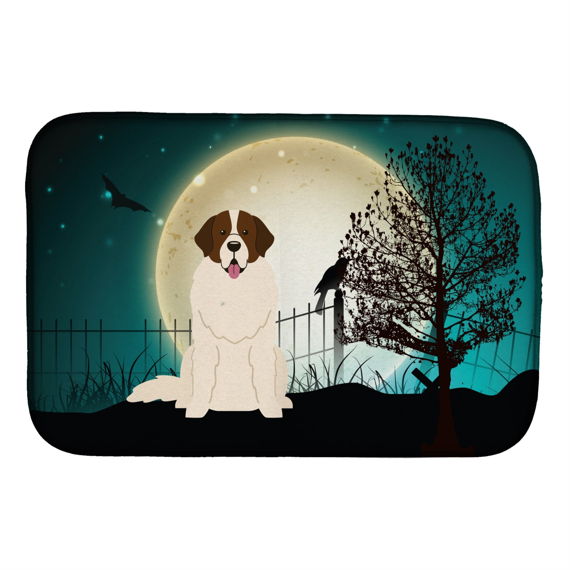 'Caroline'S Treasures Halloween Scary Moscow Watchdog Dish Drying Mat, 14'''' X 21''''''