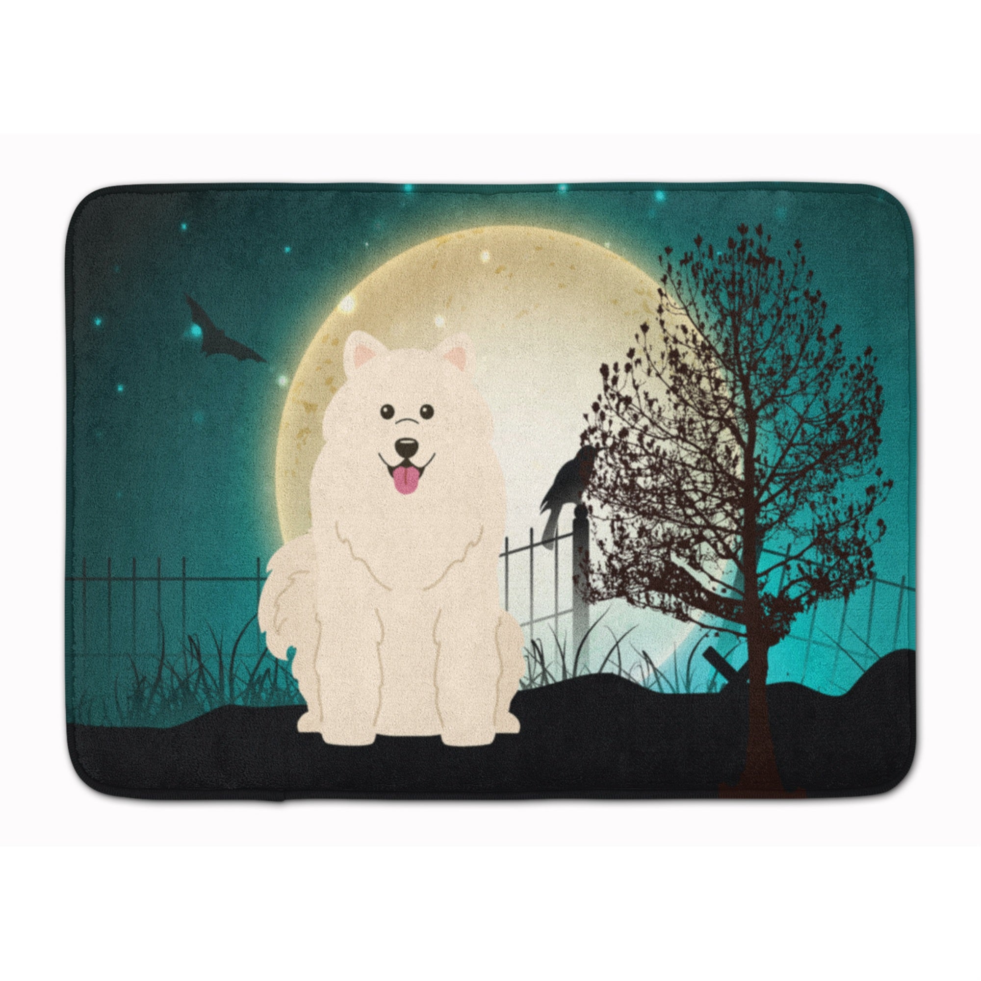 'Caroline'S Treasures Halloween Scary Samoyed Floor Mat, 19'''' X 27'''', Multicolor''