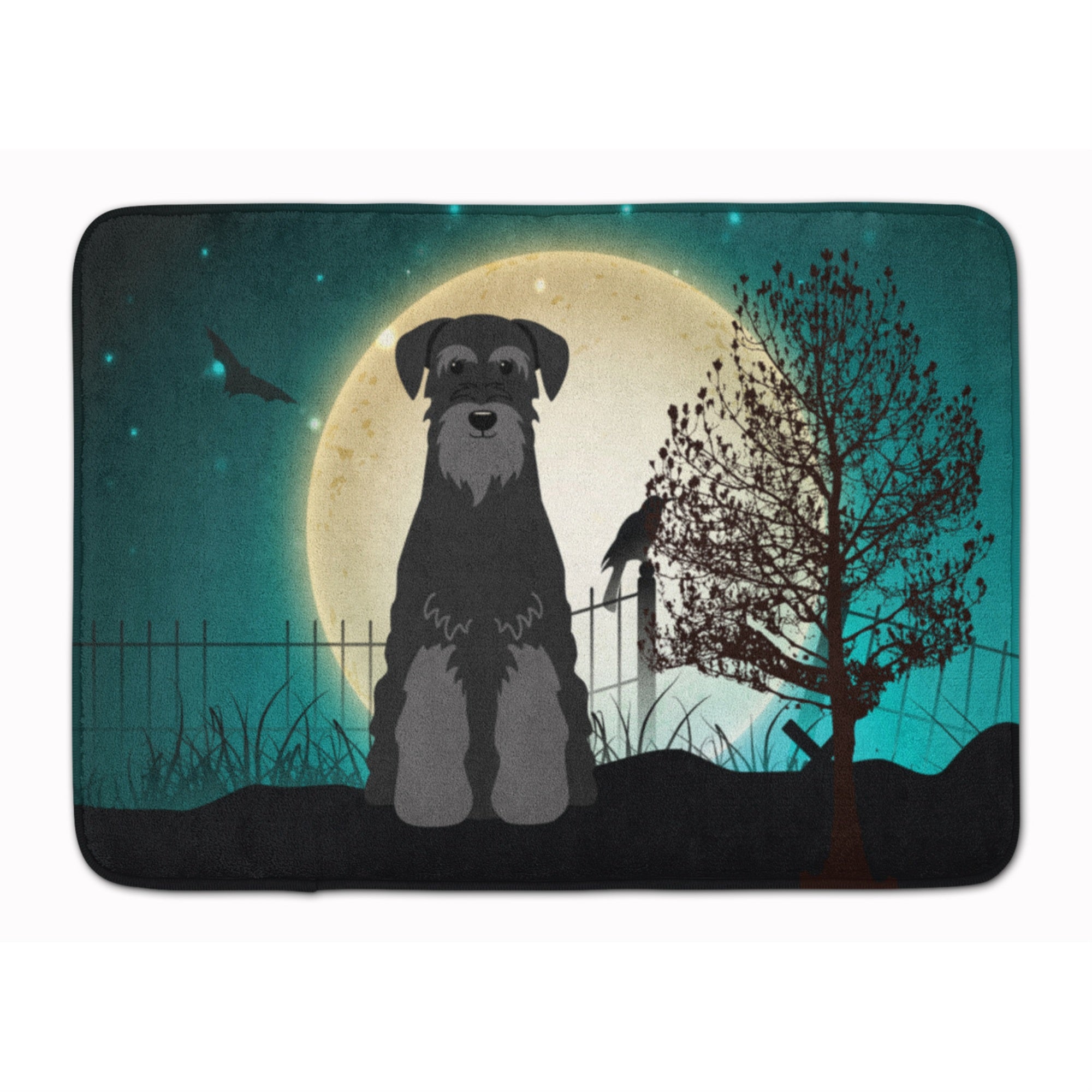 Carolines Treasures Halloween Standard Schnauzer Black Floor Mat, 19 x 27, Multicolor