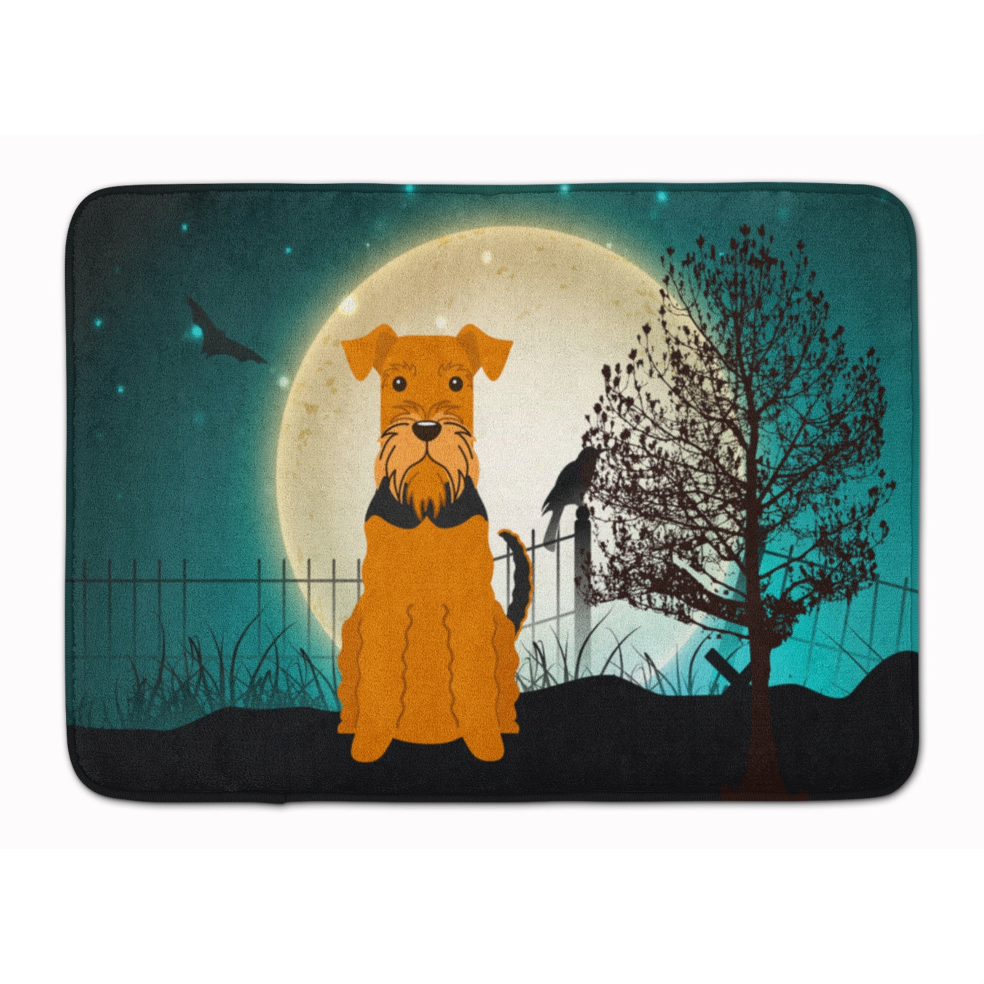 'Caroline'S Treasures Halloween Scary Airedale Floor Mat, 19'''' X 27'''', Multicolor''