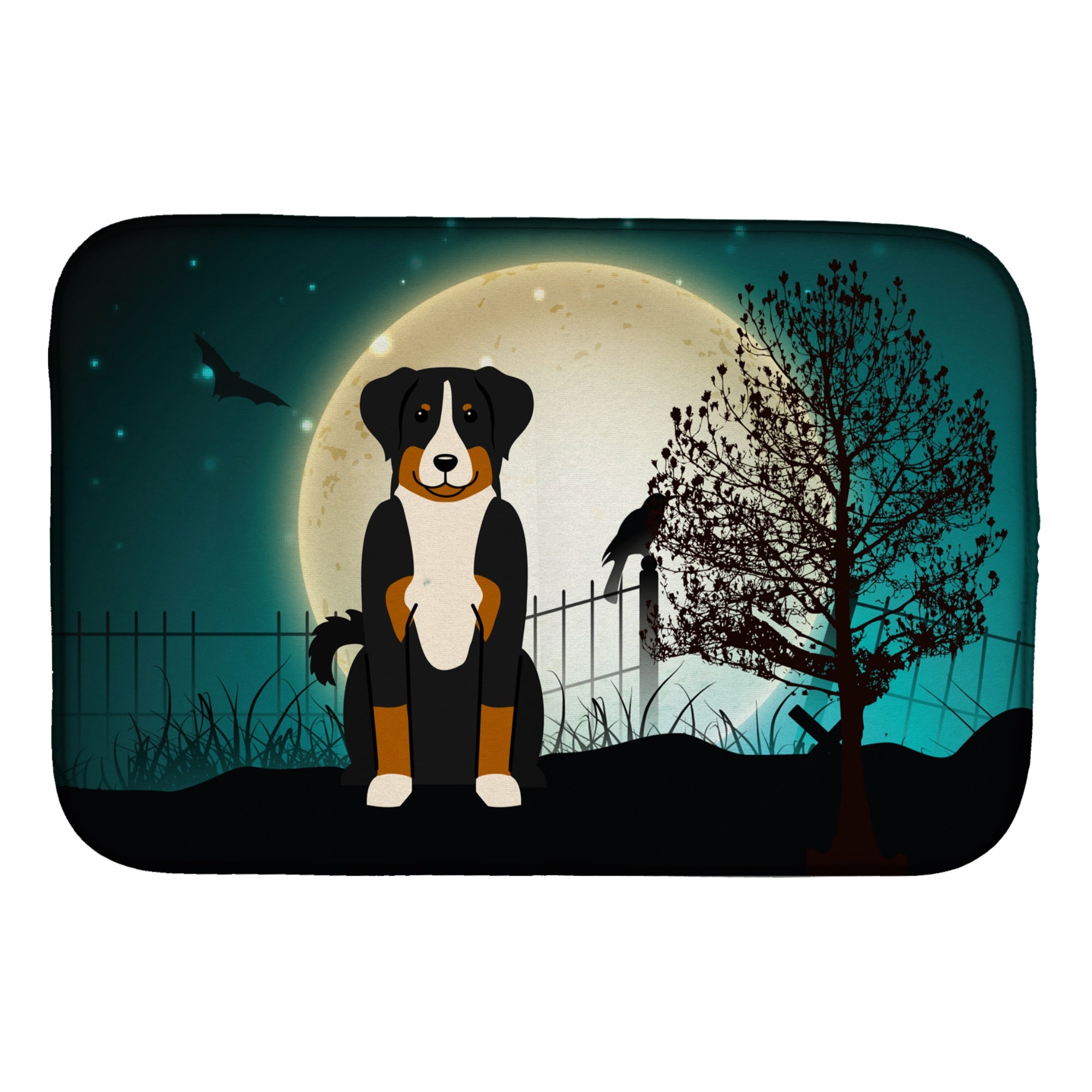 'Caroline'S Treasures Halloween Scary Appenzeller Sennenhund Dish Drying Mat, 14'''' X 21''''''
