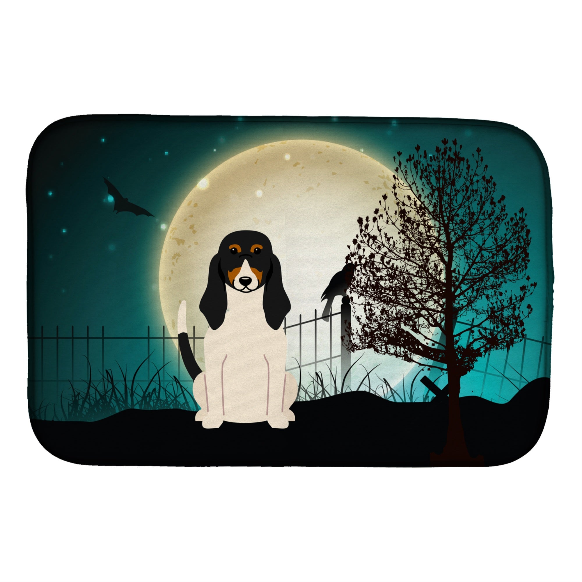 'Caroline'S Treasures Halloween Scary Swiss Hound Dish Drying Mat, 14 X 21''