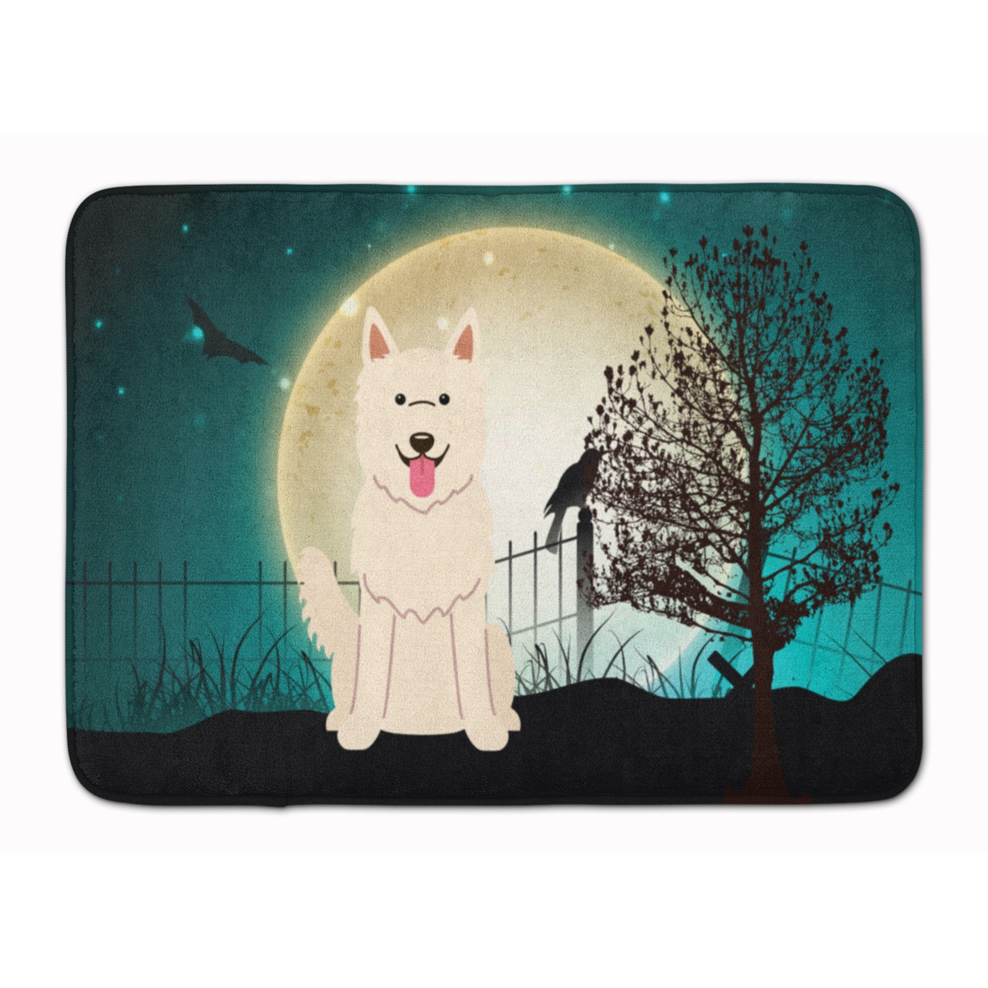 'Caroline'S Treasures Halloween Scary White German Shepherd Floor Mat, 19'''' X 27'''', Multicolor''