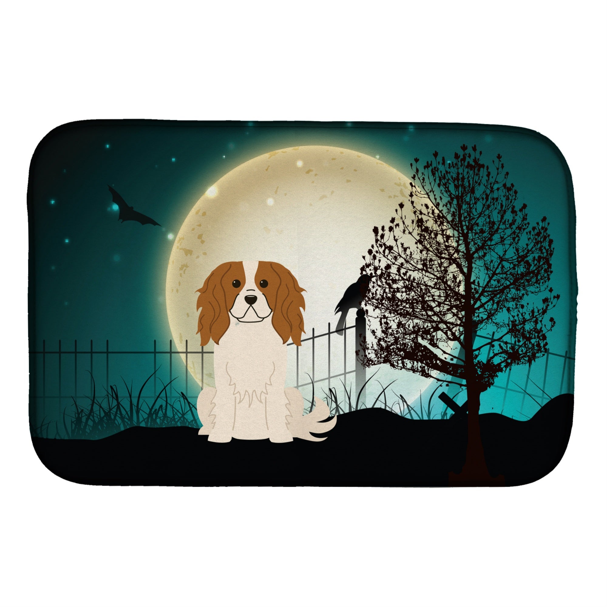 'Caroline'S Treasures Halloween Scary Cavalier Spaniel Dish Drying Mat, 14'''' X 21''''''