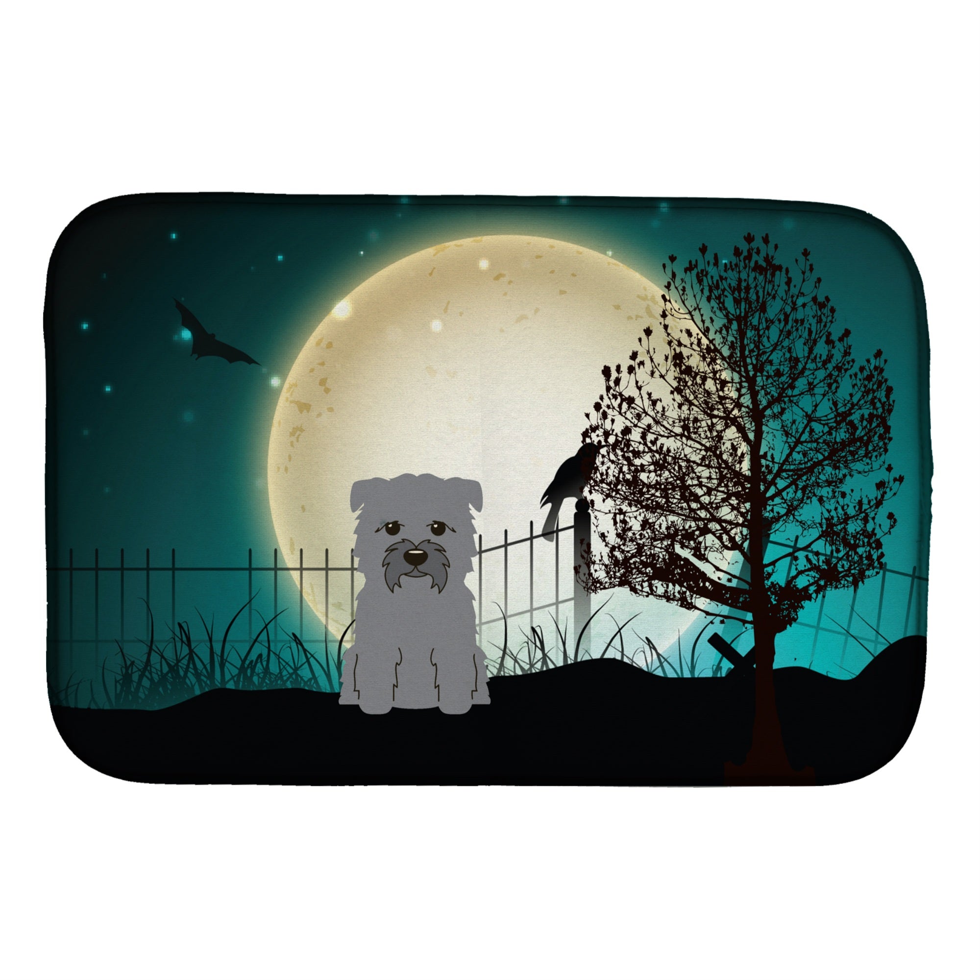 'Caroline'S Treasures Halloween Scary Glen Of Imal Grey Dish Drying Mat, 14'''' X 21''''''