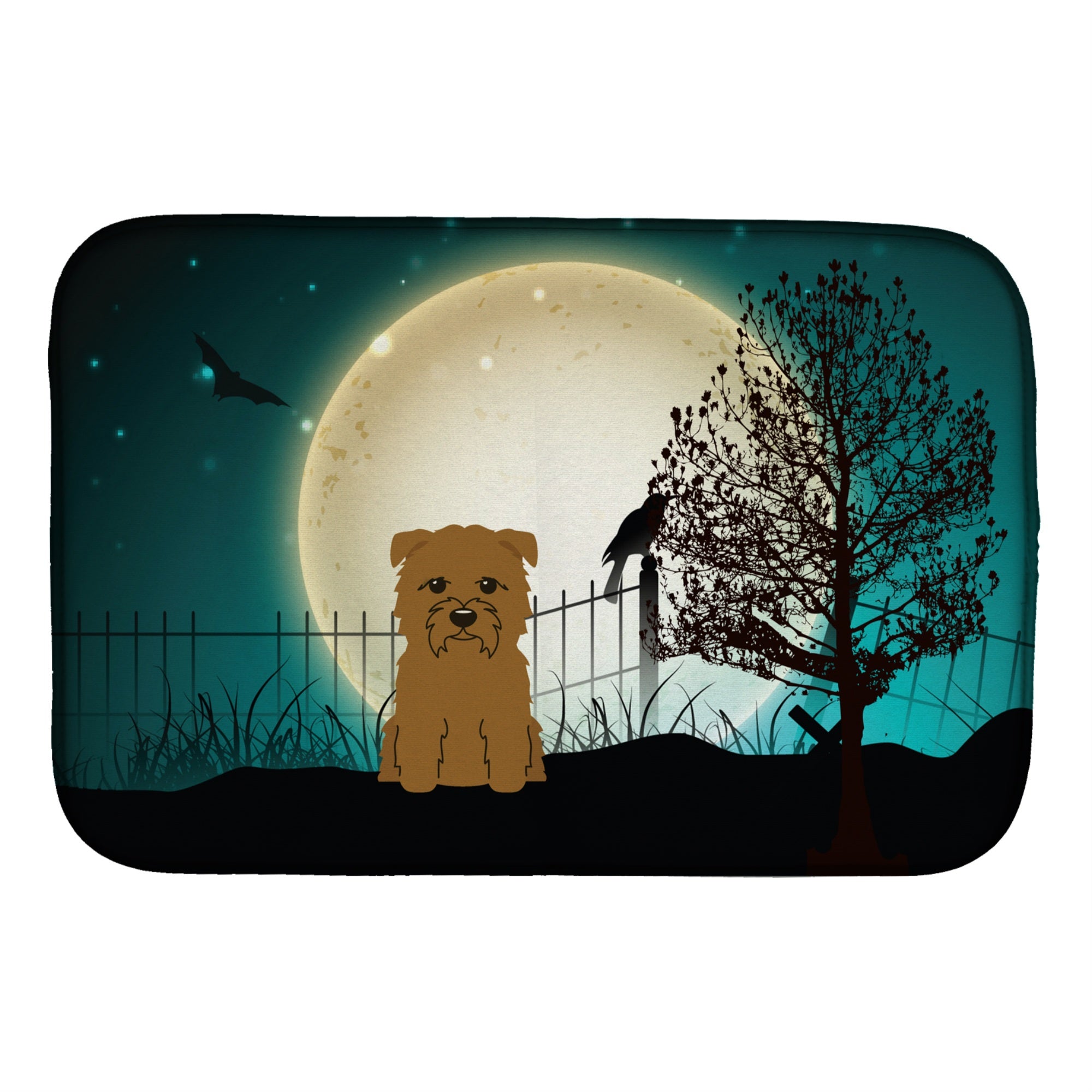 'Caroline'S Treasures Halloween Scary Glen Of Imal Tan Dish Drying Mat, 14'''' X 21''''''