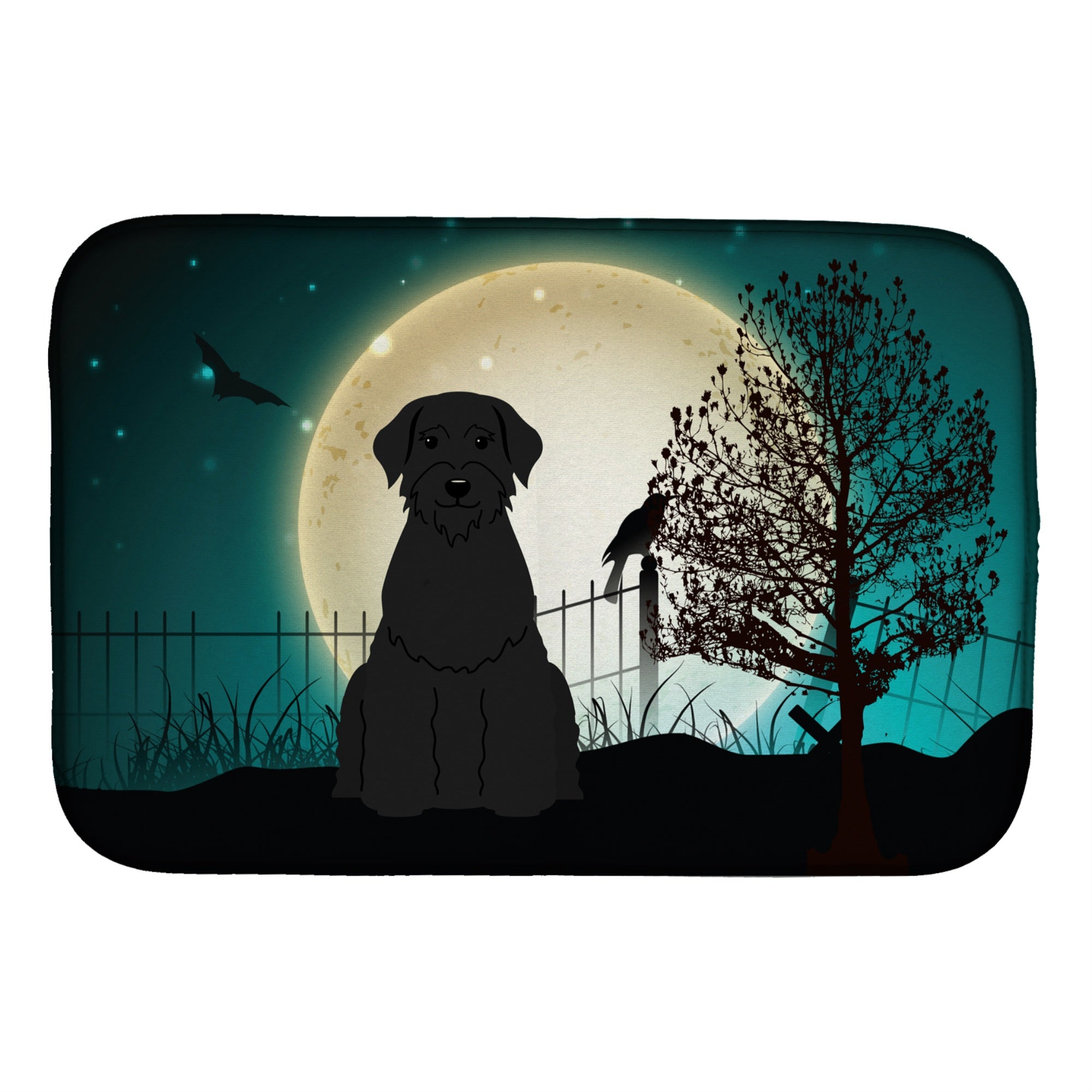'Caroline'S Treasures Halloween Scary Giant Schnauzer Dish Drying Mat, 14'''' X 21''''''