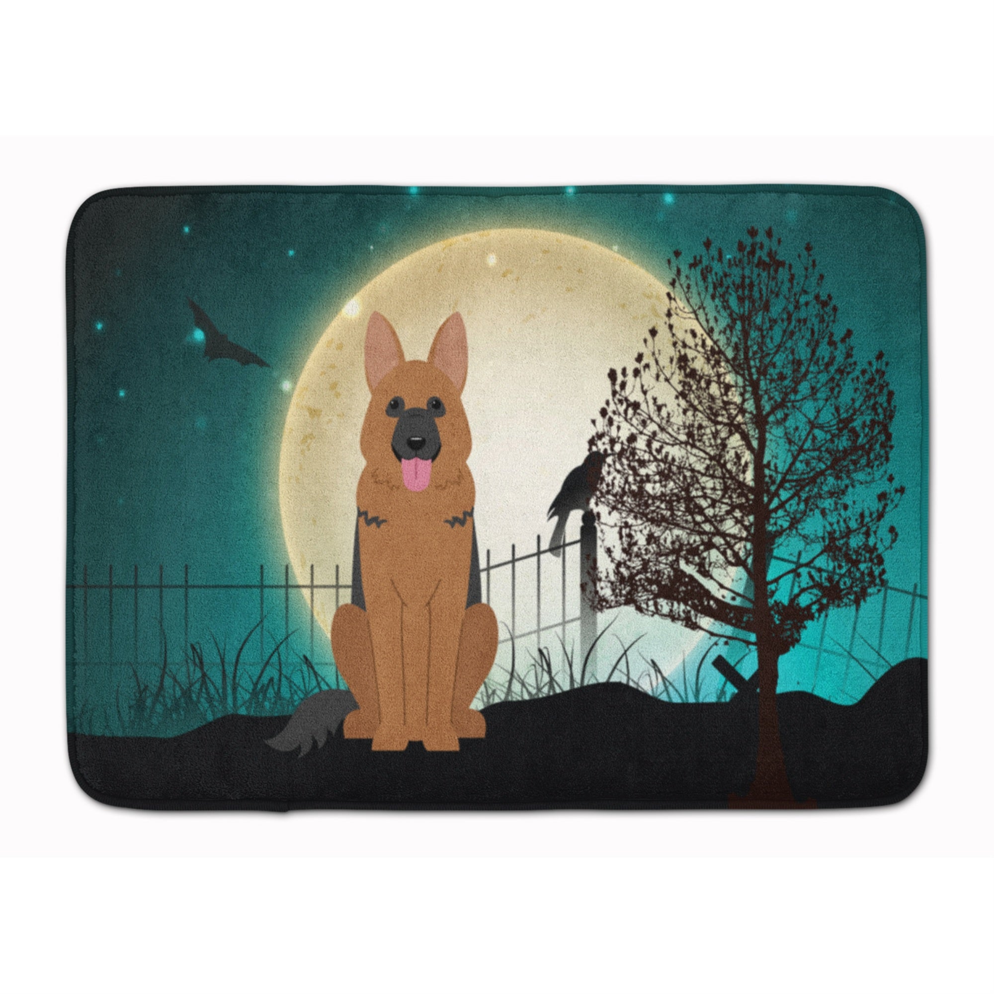 'Caroline'S Treasures Halloween Scary German Shepherd Floor Mat, 19'''' X 27'''', Multicolor''