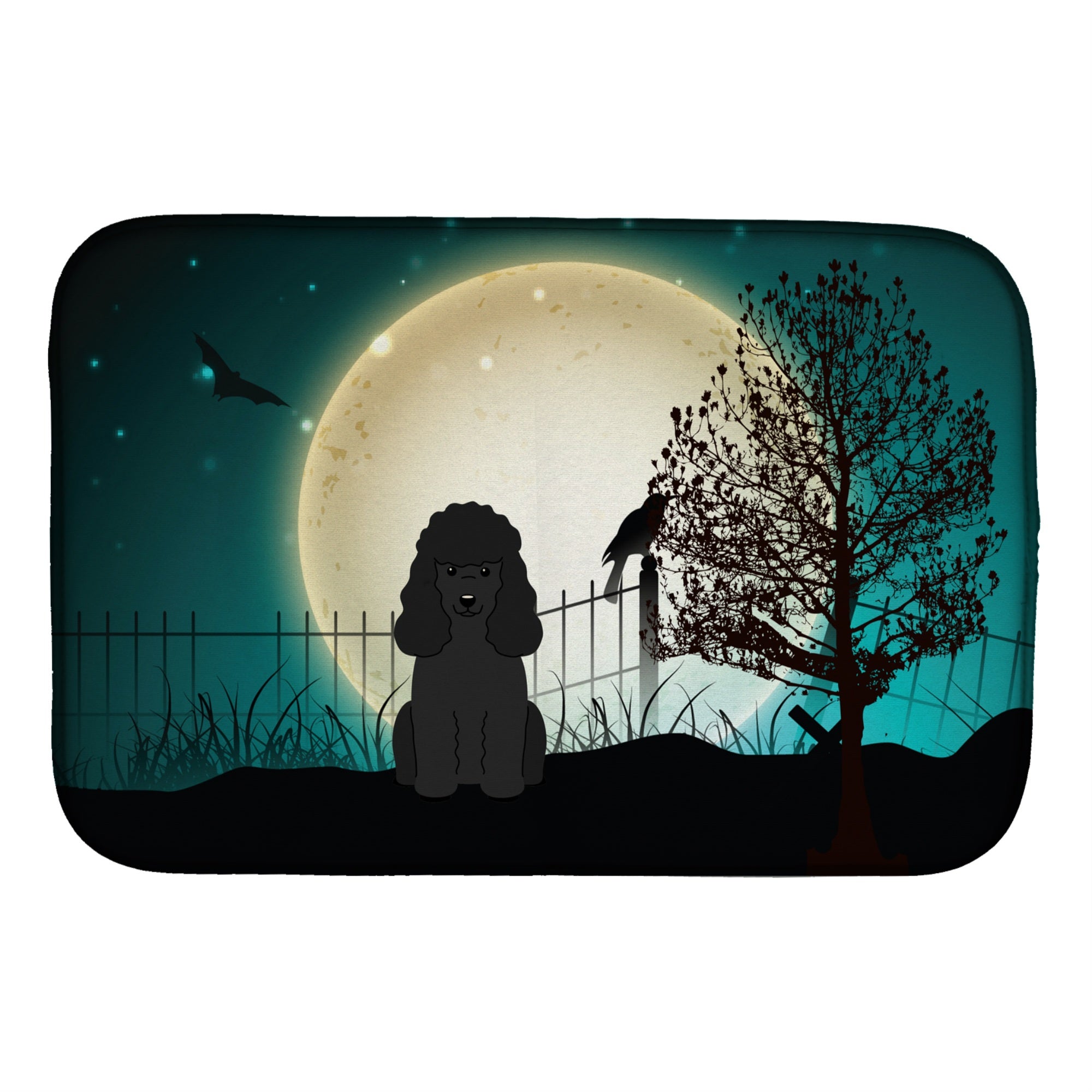 'Caroline'S Treasures Halloween Scary Poodle Dish Drying Mat, 14'''' X 21''''''