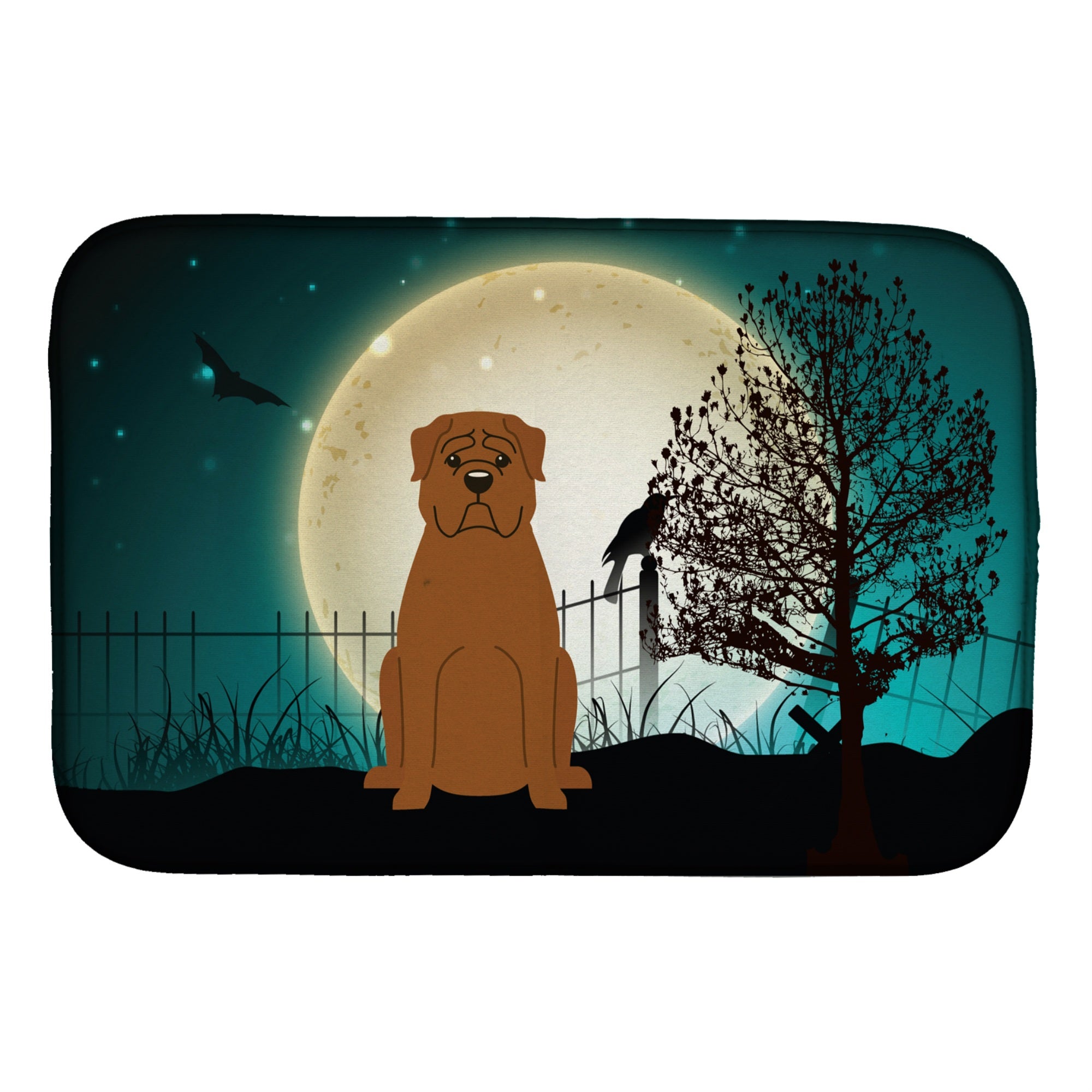 'Caroline'S Treasures Halloween Scary Dogue De Bordeaux Dish Drying Mat, 14'''' X 21''''''