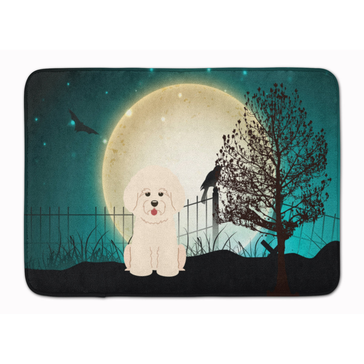 'Caroline'S Treasures Halloween Scary Bichon Frise Floor Mat, 19'''' X 27'''', Multicolor''