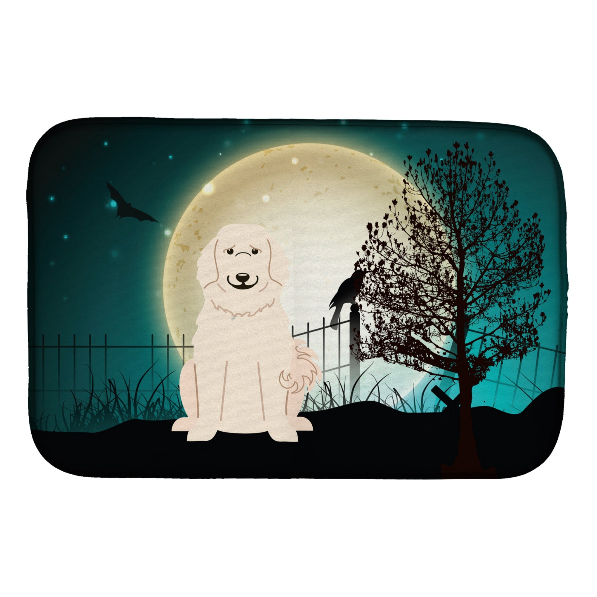 'Caroline'S Treasures Halloween Scary Pyrenees Dish Drying Mat, 14'''' X 21''''''