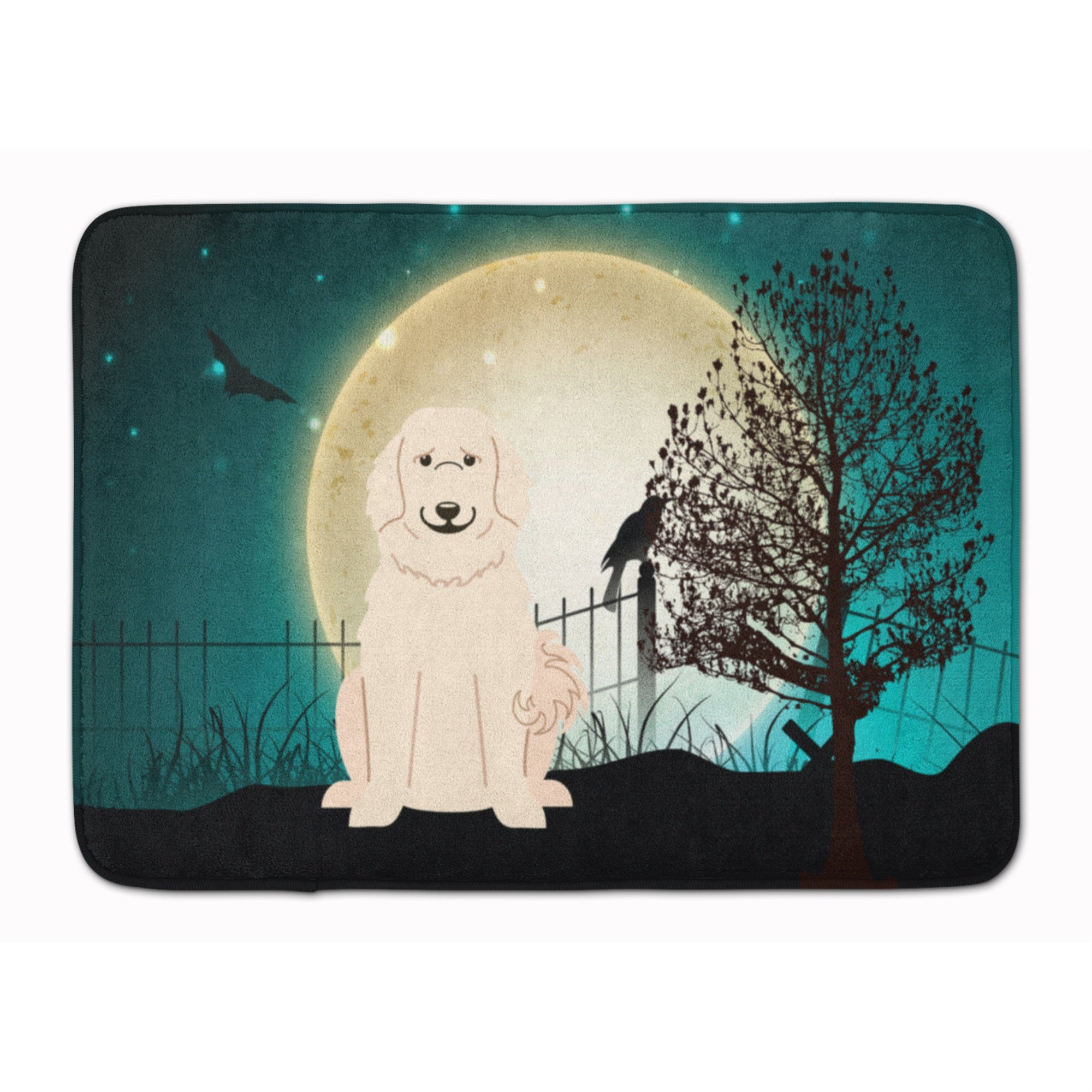 Carolines Treasures Halloween Scary Pyrenese Floor Mat, 19 x 27, Multicolor