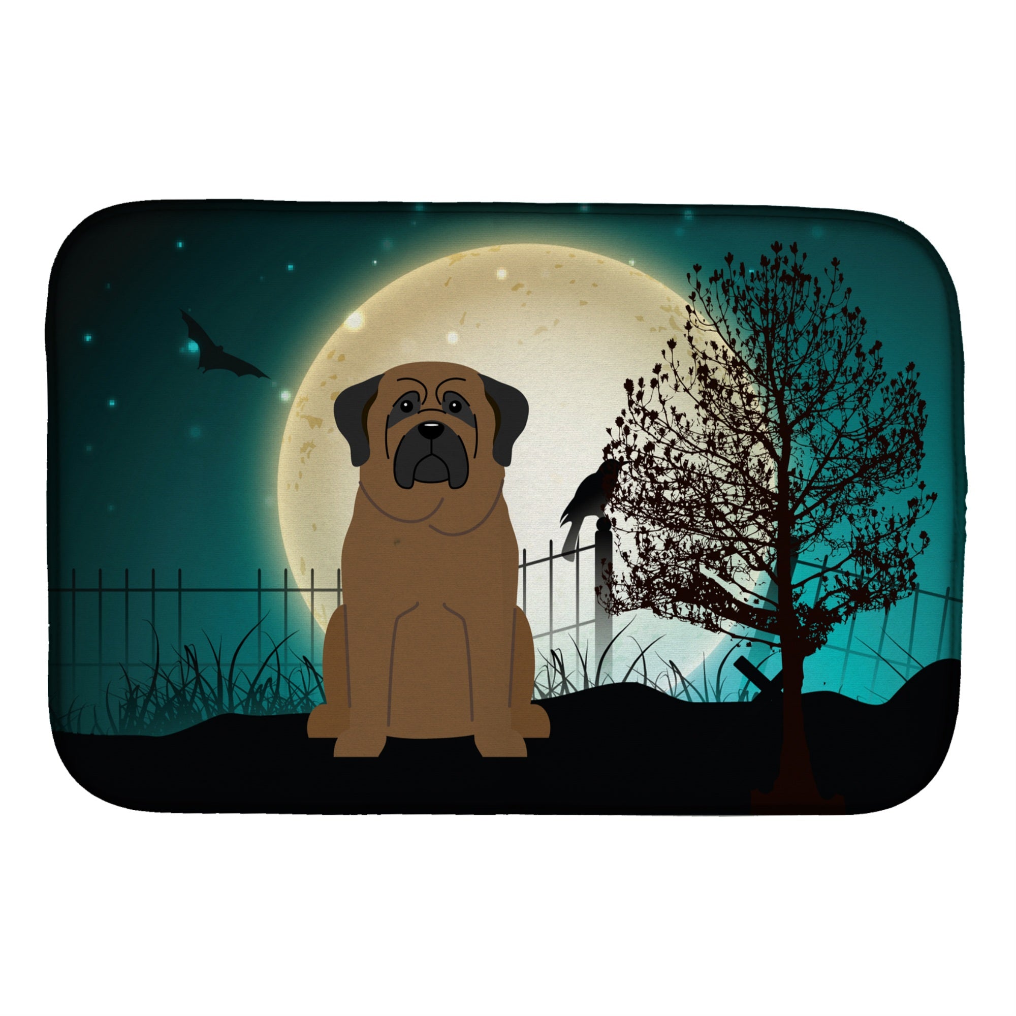 'Caroline'S Treasures Halloween Scary Bullmastiff Dish Drying Mat, 14'''' X 21''''''