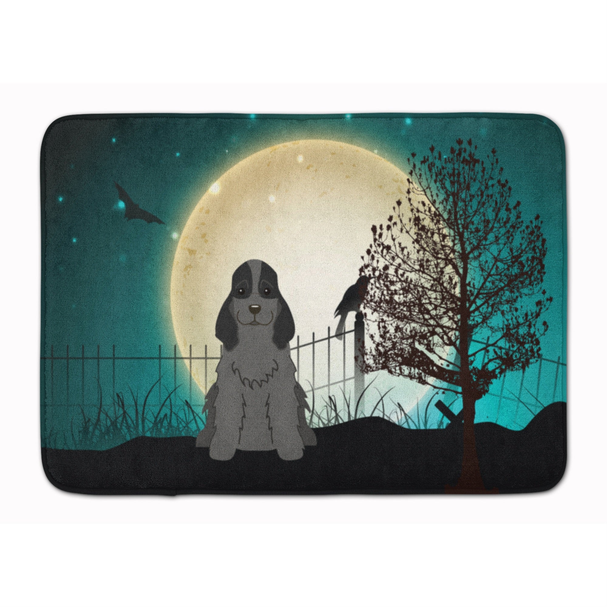 Carolines Treasures Halloween Scary Cocker Spaniel Black Floor Mat, 19 x 27, Multicolor