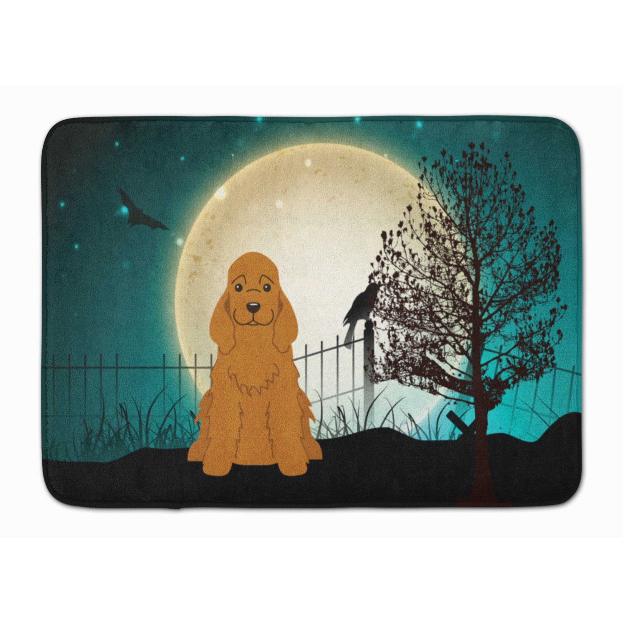 'Caroline'S Treasures Halloween Scary Cocker Spaniel Red Floor Mat, 19'''' X 27'''', Multicolor''