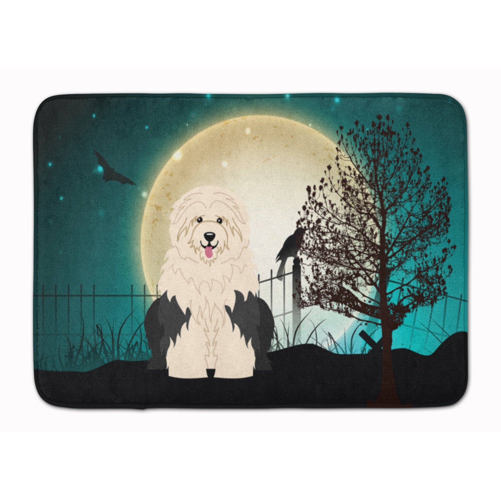 'Caroline'S Treasures Halloween Scary Old English Sheepdog Floor Mat, 19'''' X 27'''', Multicolor''