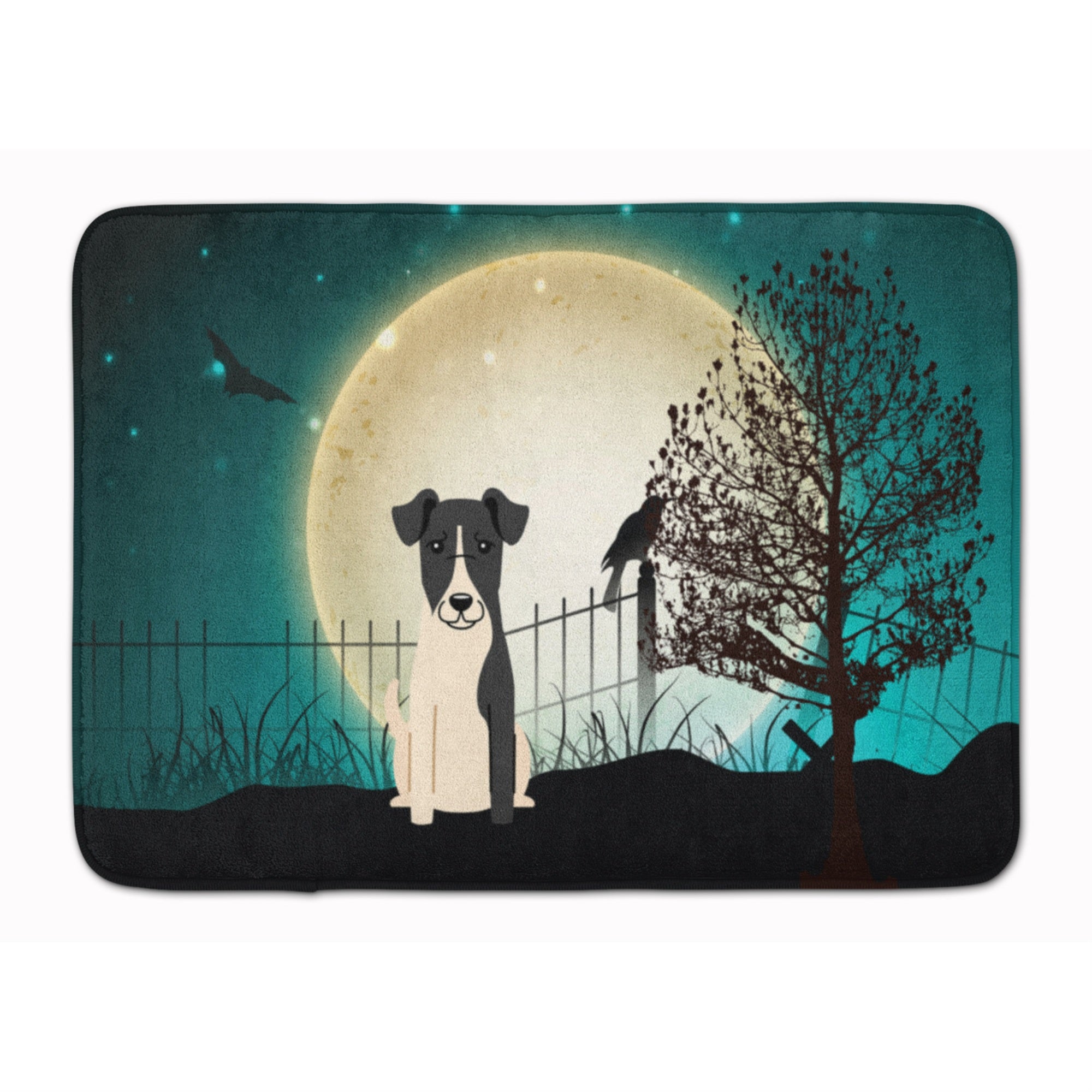 'Caroline'S Treasures Halloween Scary Smooth Fox Terrier Floor Mat, 19'''' X 27'''', Multicolor''