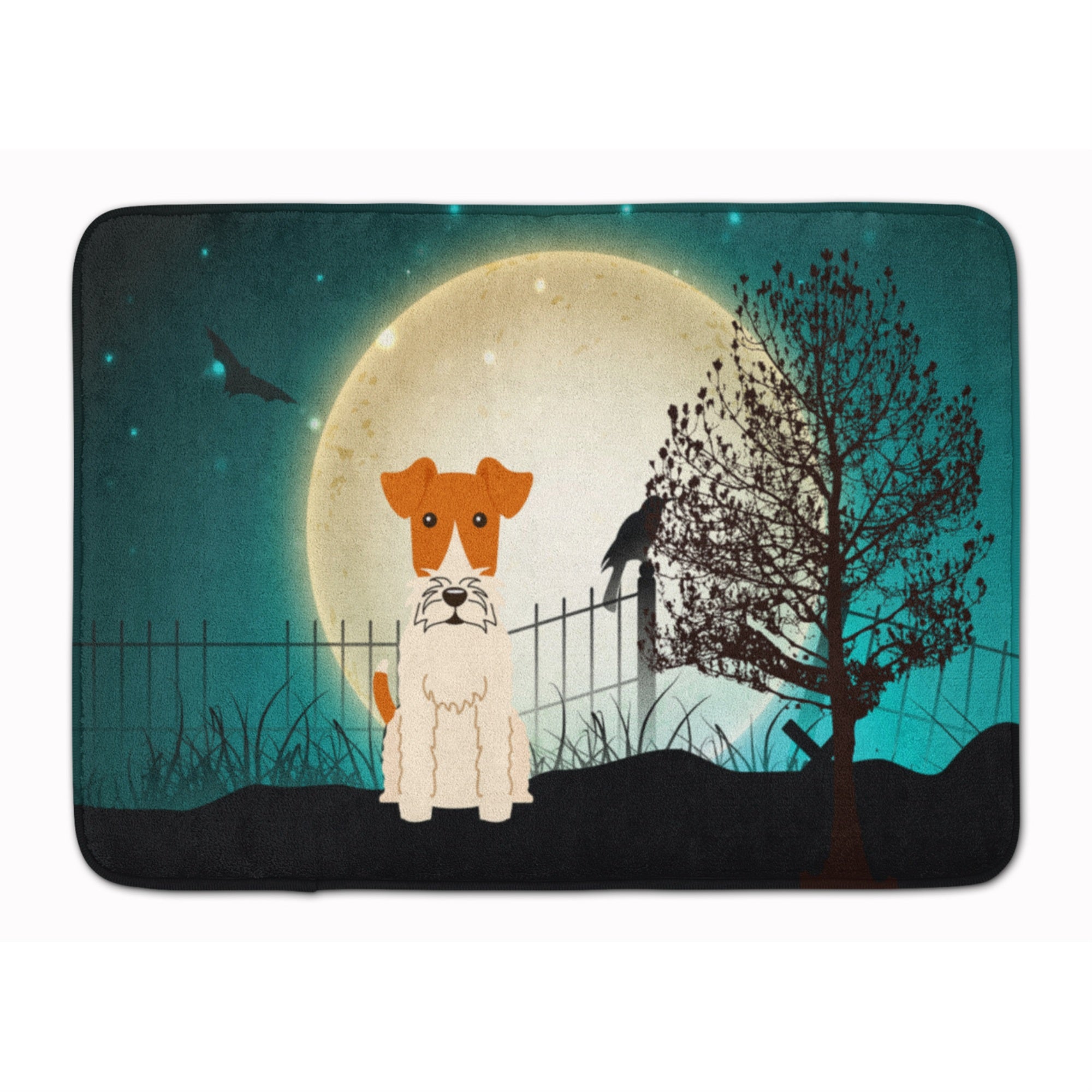 'Caroline'S Treasures Halloween Scary Wire Fox Terrier Floor Mat, 19'''' X 27'''', Multicolor''