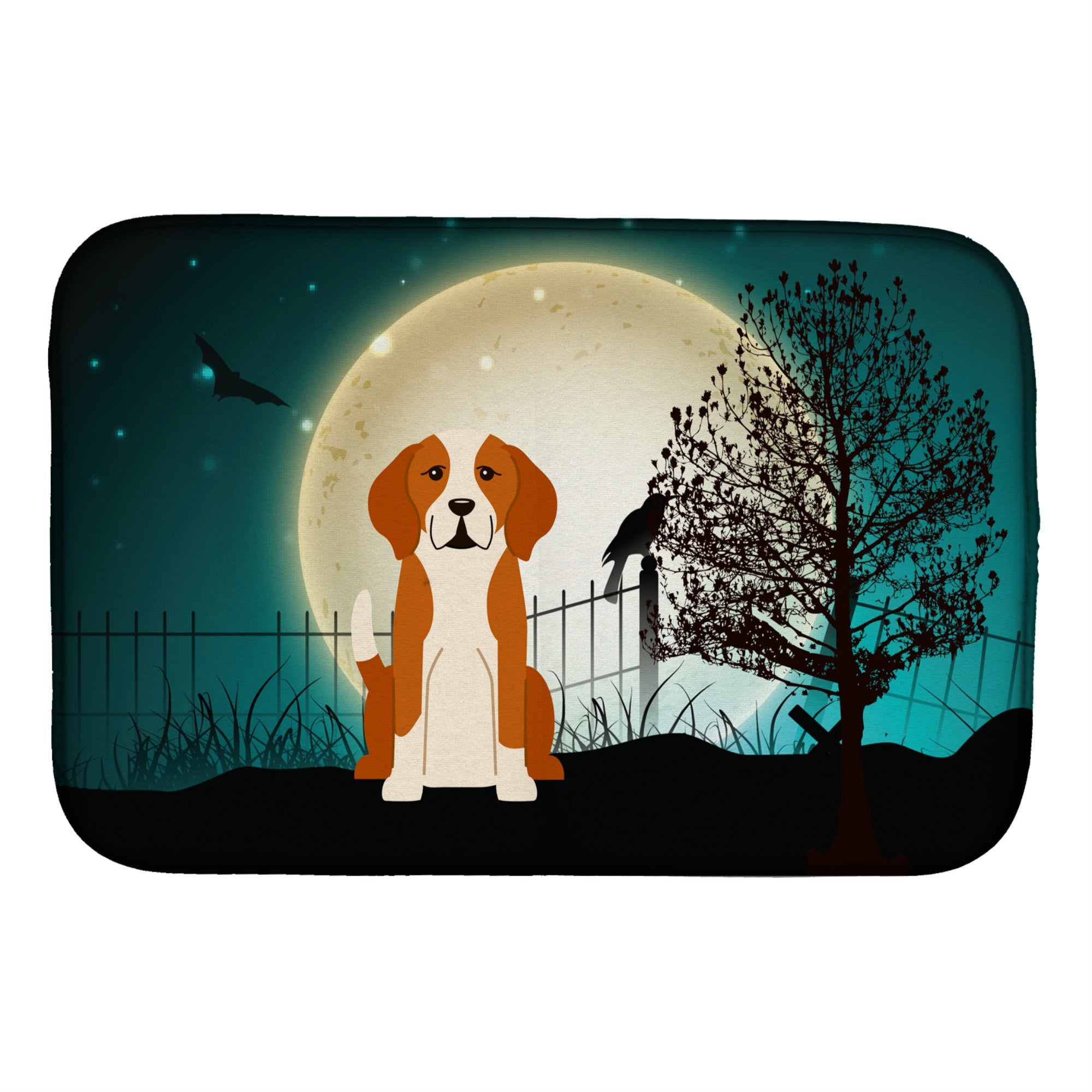'Caroline'S Treasures Halloween Scary English Foxhound Dish Drying Mat, 14'''' X 21''''''