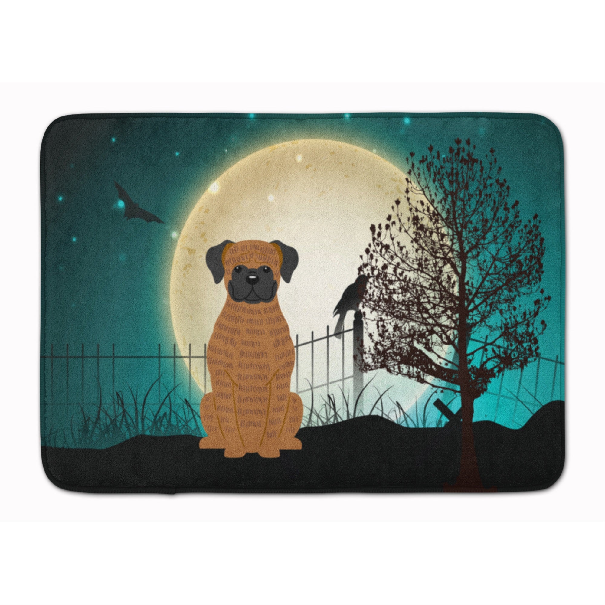 'Caroline'S Treasures Halloween Scary Brindle Boxer Floor Mat, 19'''' X 27'''', Multicolor''