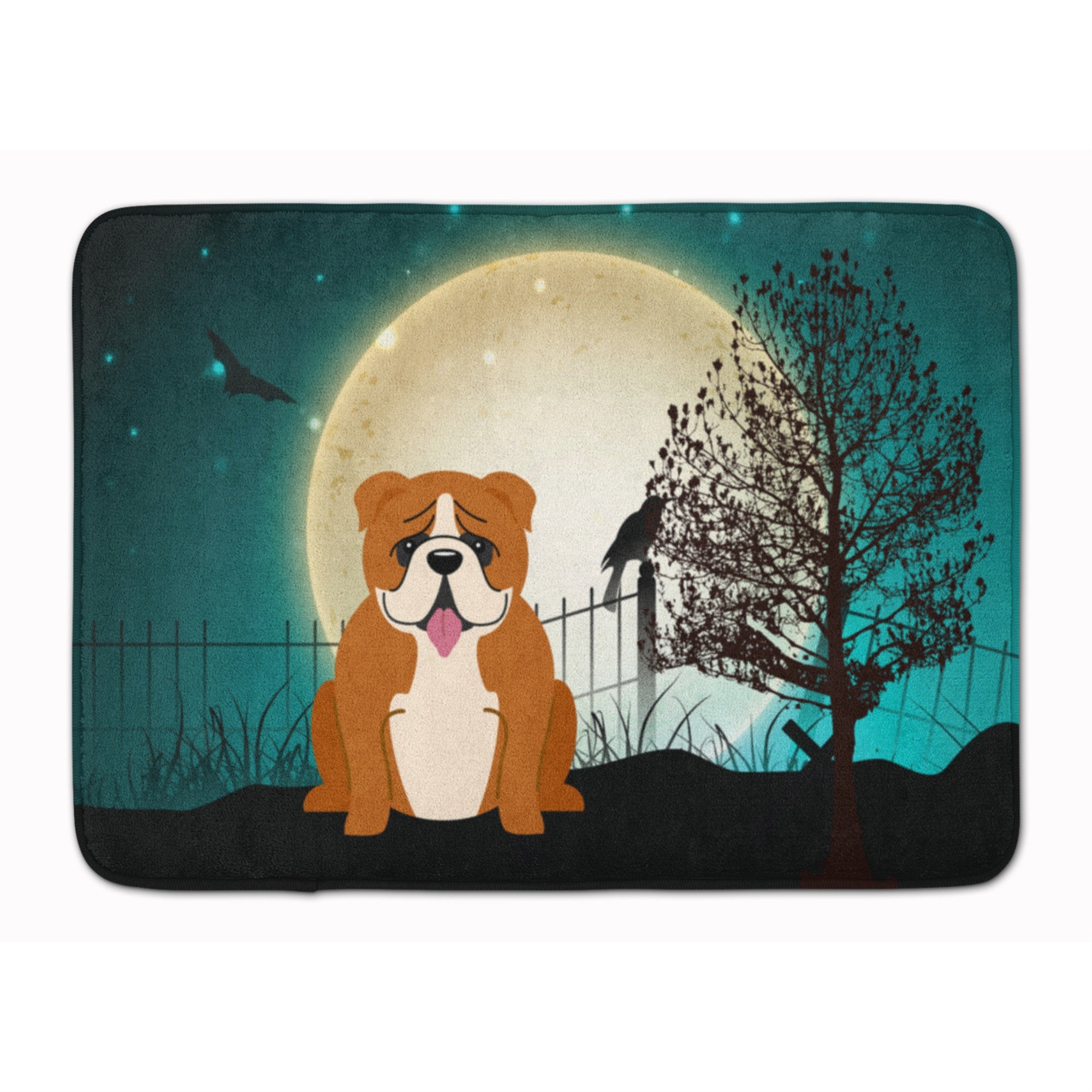 'Caroline'S Treasures Halloween English Bulldog Red White Floor Mat, 19'''' X 27'''', Multicolor''