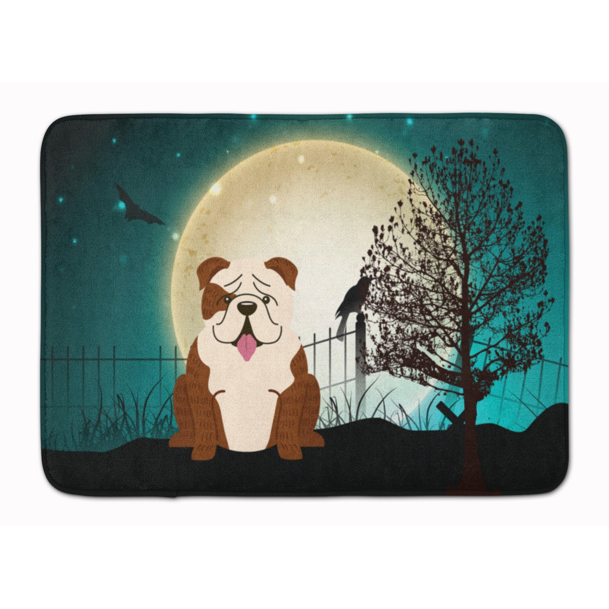 'Caroline'S Treasures Halloween English Bulldog Brindle White Floor Mat, 19'''' X 27'''', Multicolor''
