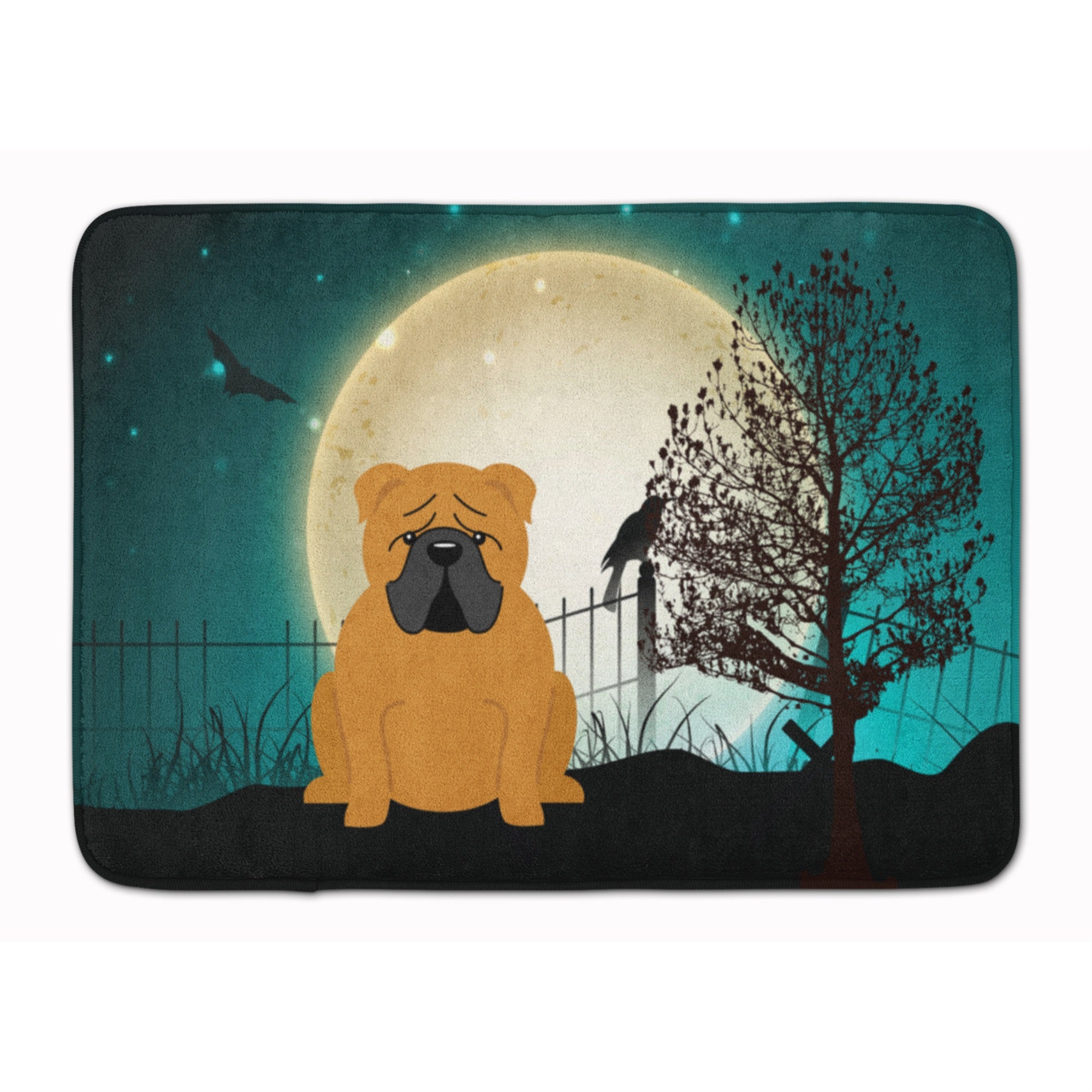 'Caroline'S Treasures Halloween Scary English Bulldog Red Floor Mat, 19'''' X 27'''', Multicolor''