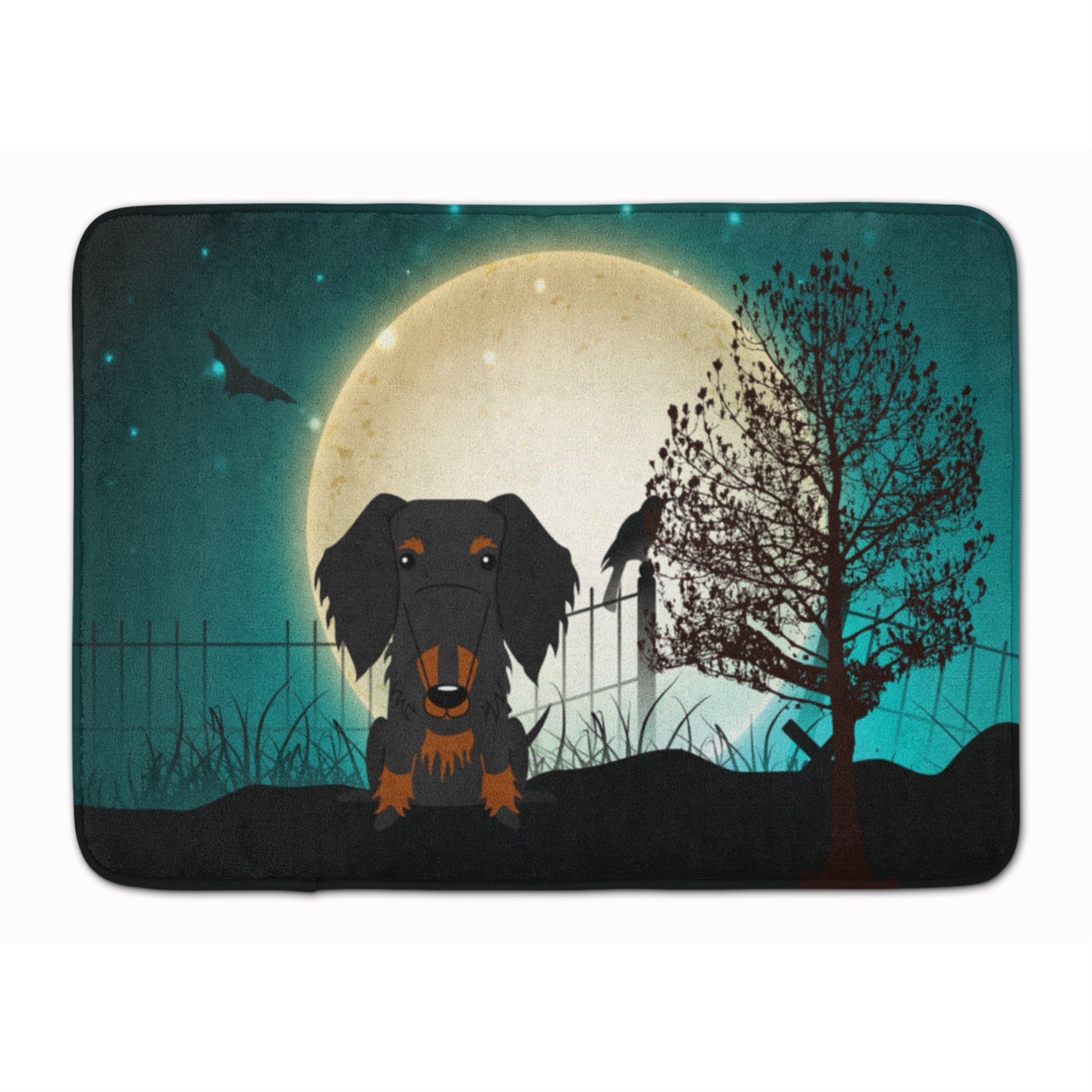 'Caroline'S Treasures Halloween Wire Hair Dachshund Black Tan Floor Mat, 19'''' X 27'''', Multicolor''