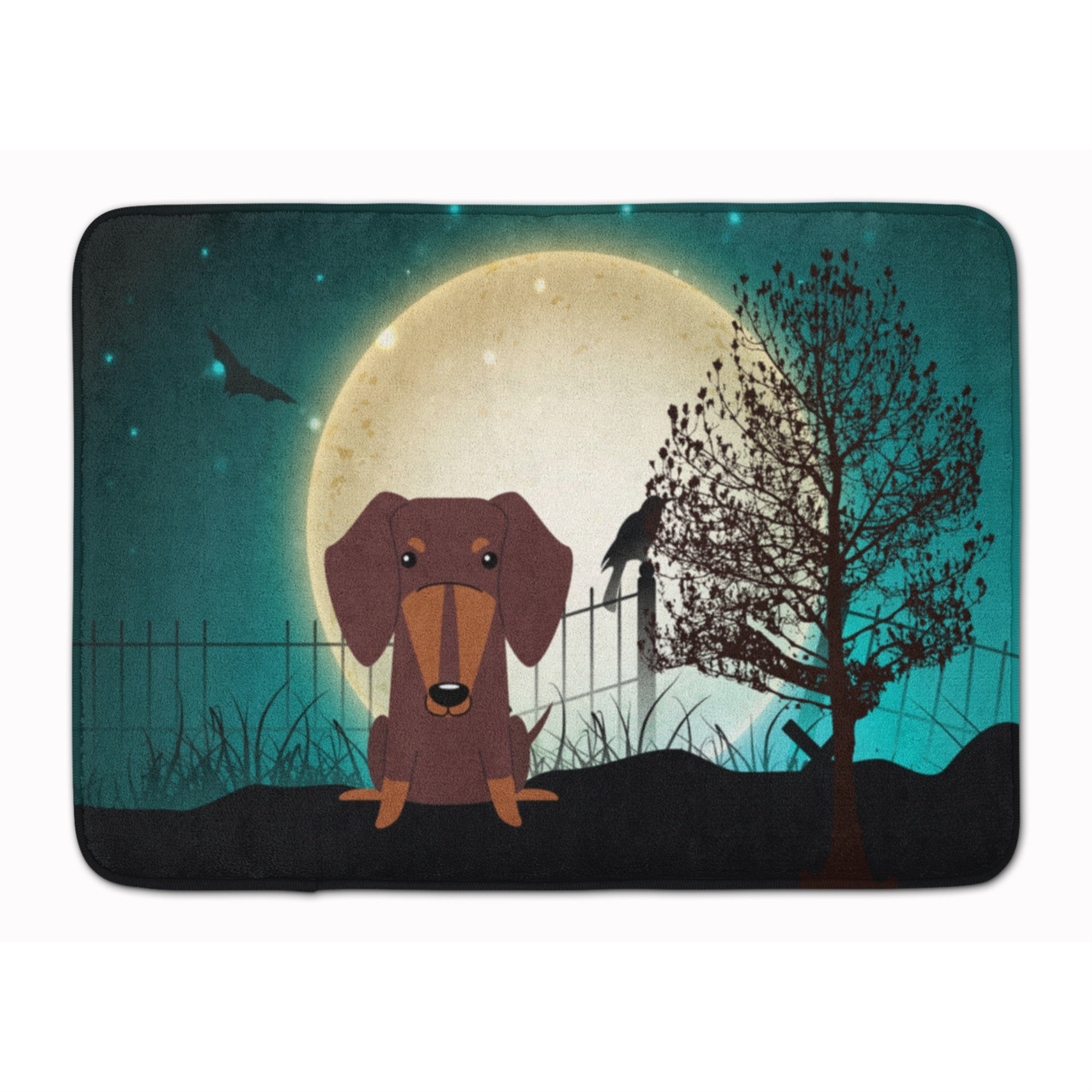 'Caroline'S Treasures Halloween Scary Dachshund Chocolate Floor Mat, 19'''' X 27'''', Multicolor''