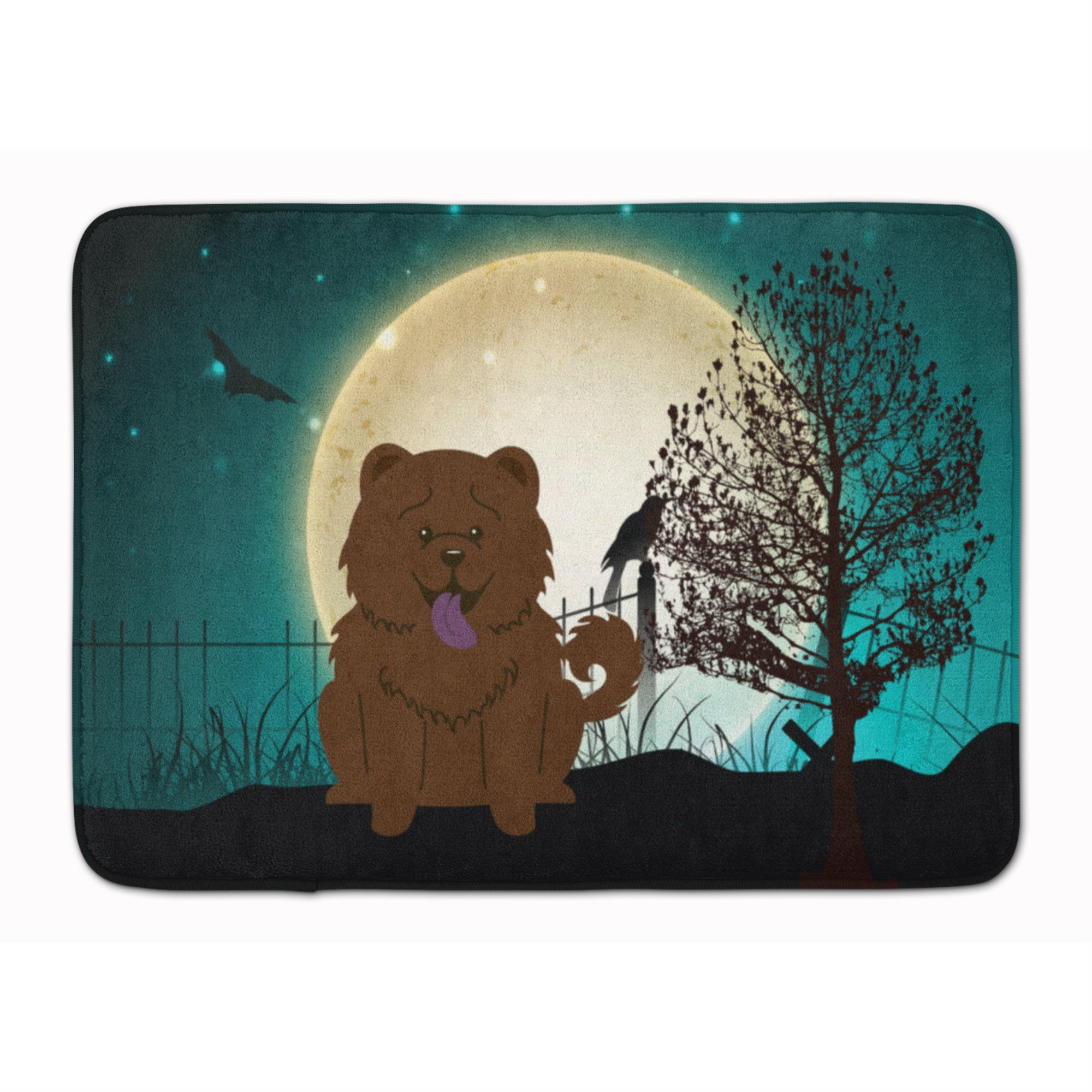 'Caroline'S Treasures Halloween Scary Chow Chocolate Floor Mat, 19'''' X 27'''', Multicolor''