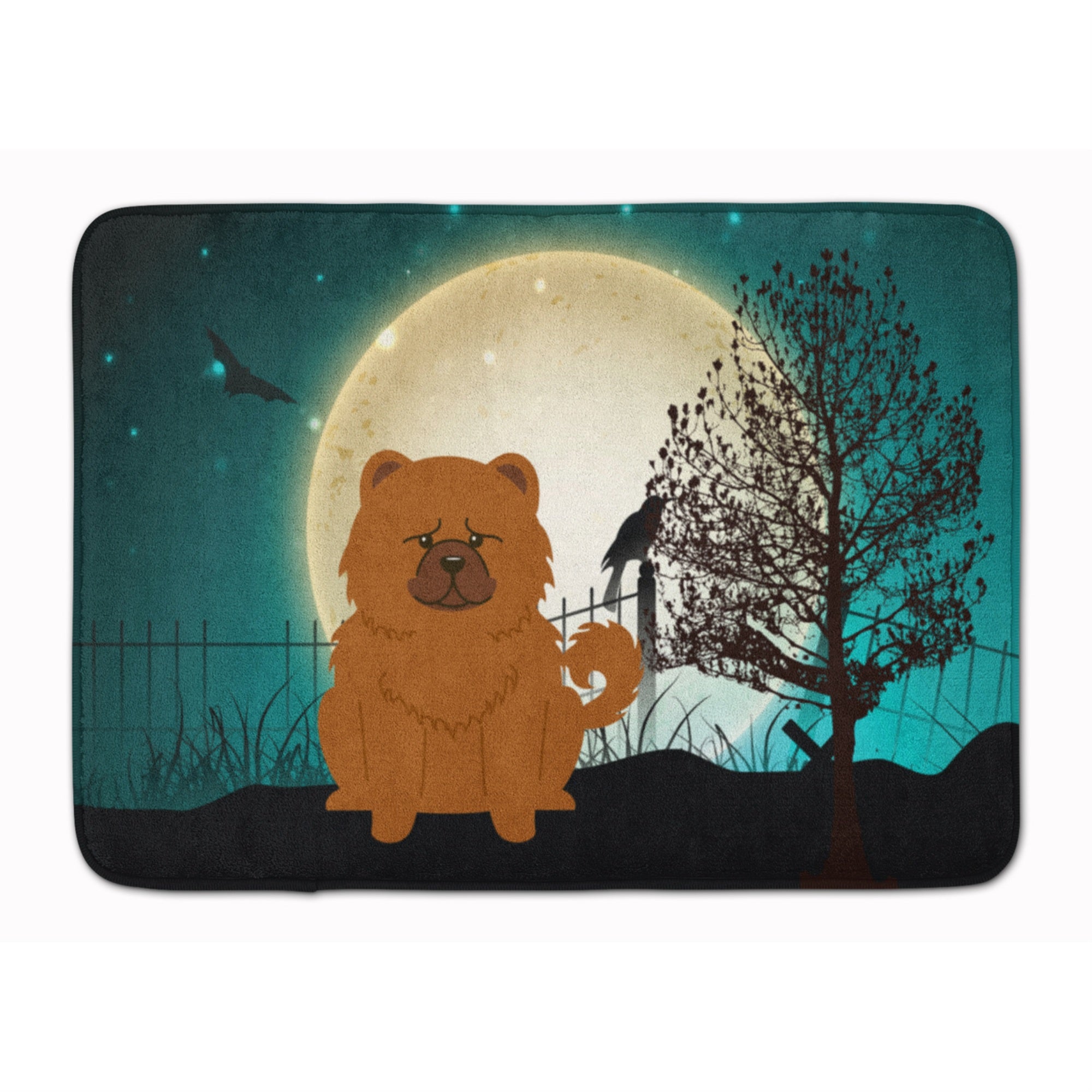 'Caroline'S Treasures Halloween Scary Chow Red Floor Mat, 19'''' X 27'''', Multicolor''